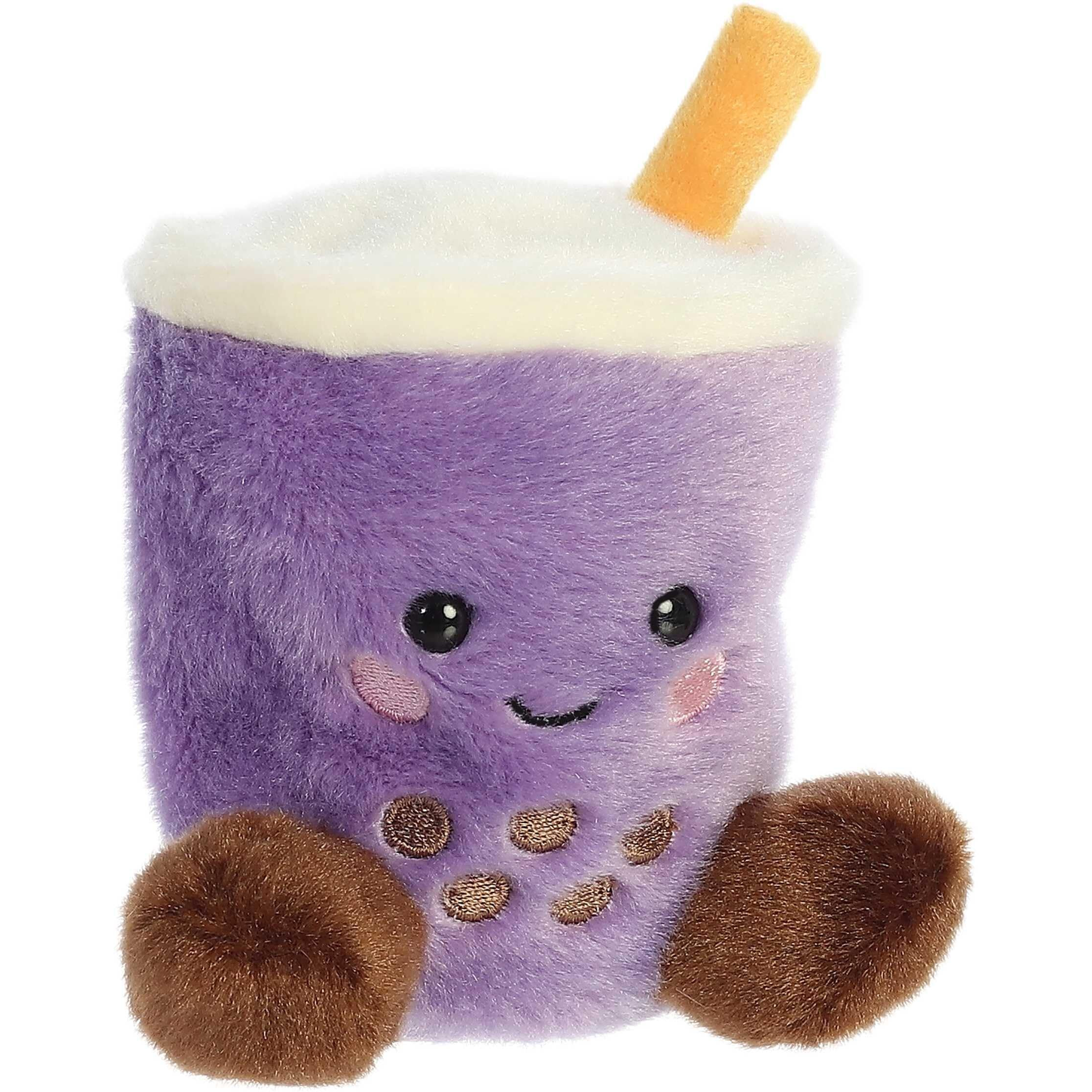 Aurora Adorable Palm Pals Tart Taro Boba Stuffed Animal - Pocket-Sized Play - Collectable Fun - Purple 5 Inches