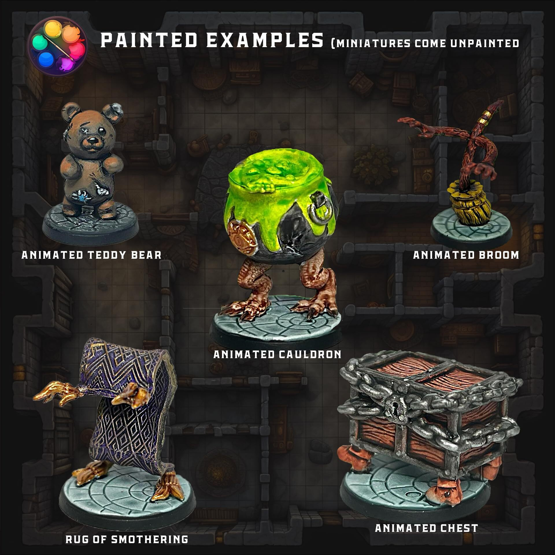 Wildspire 20 Enchanted Objects - Magical Animated Objects For Dnd Miniatures 28-32Mm Dungeons & Dragons Miniatures Bulk D&D Miniatures Dnd Minis Dnd Figures Fantasy Spell Effects D&D Figures