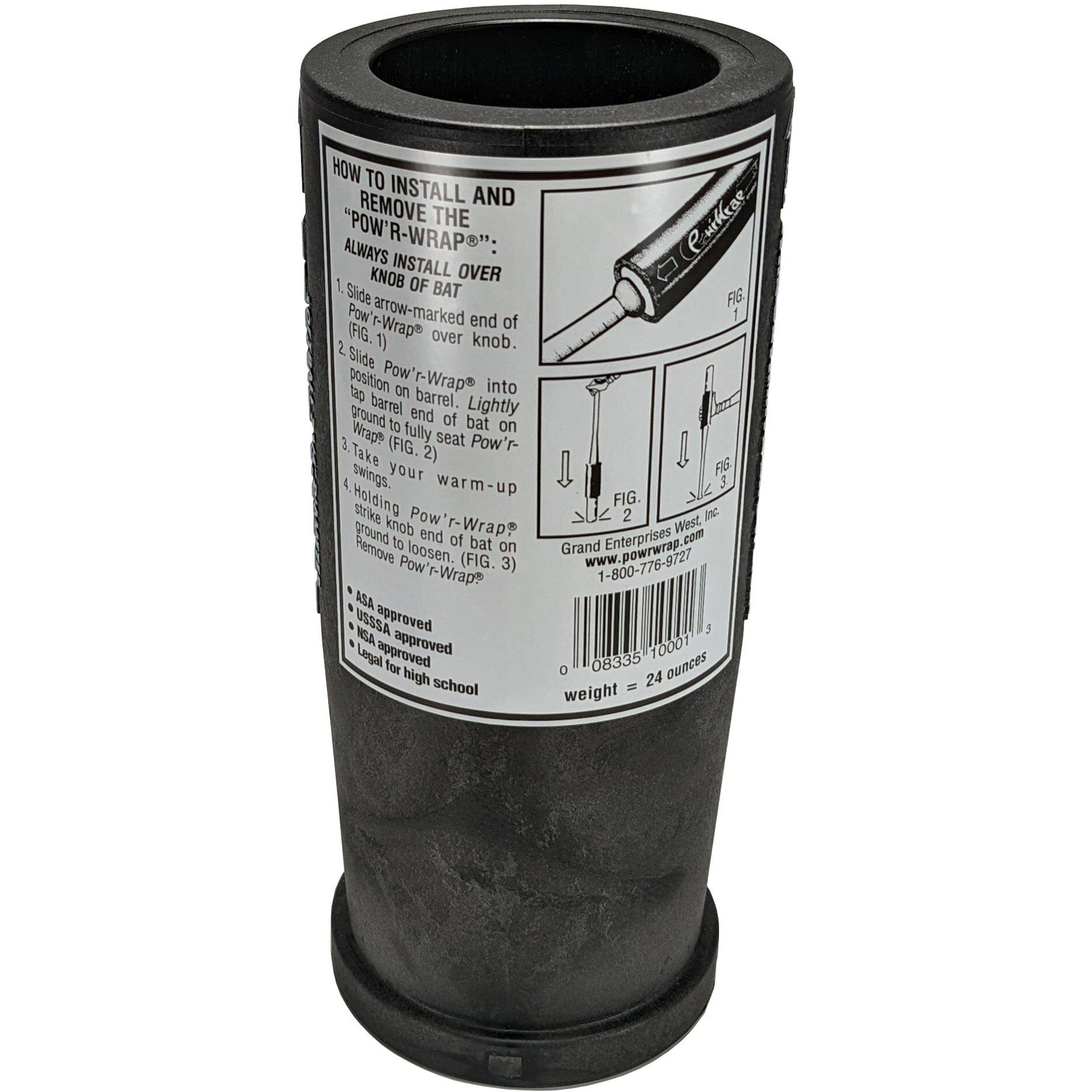 Pow'R Wrap Bat Weight For Softball  24-Ounce  Black