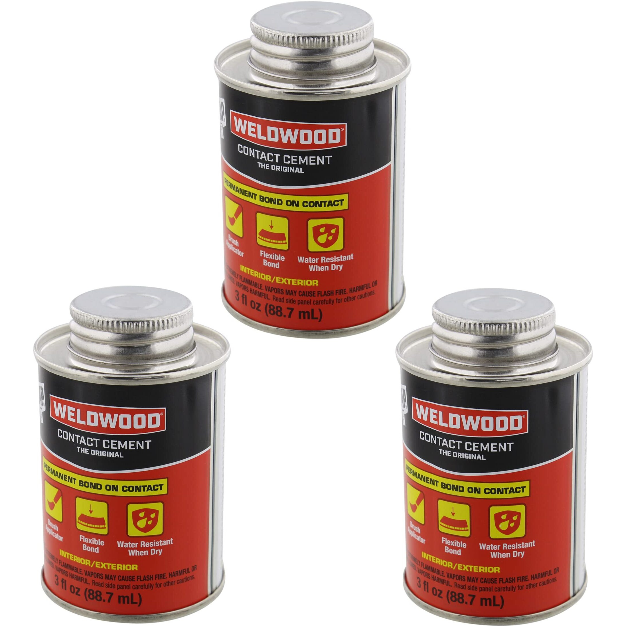 Dap 00107 Weldwood Original Contact Cement 3 Oz - 3 Pack