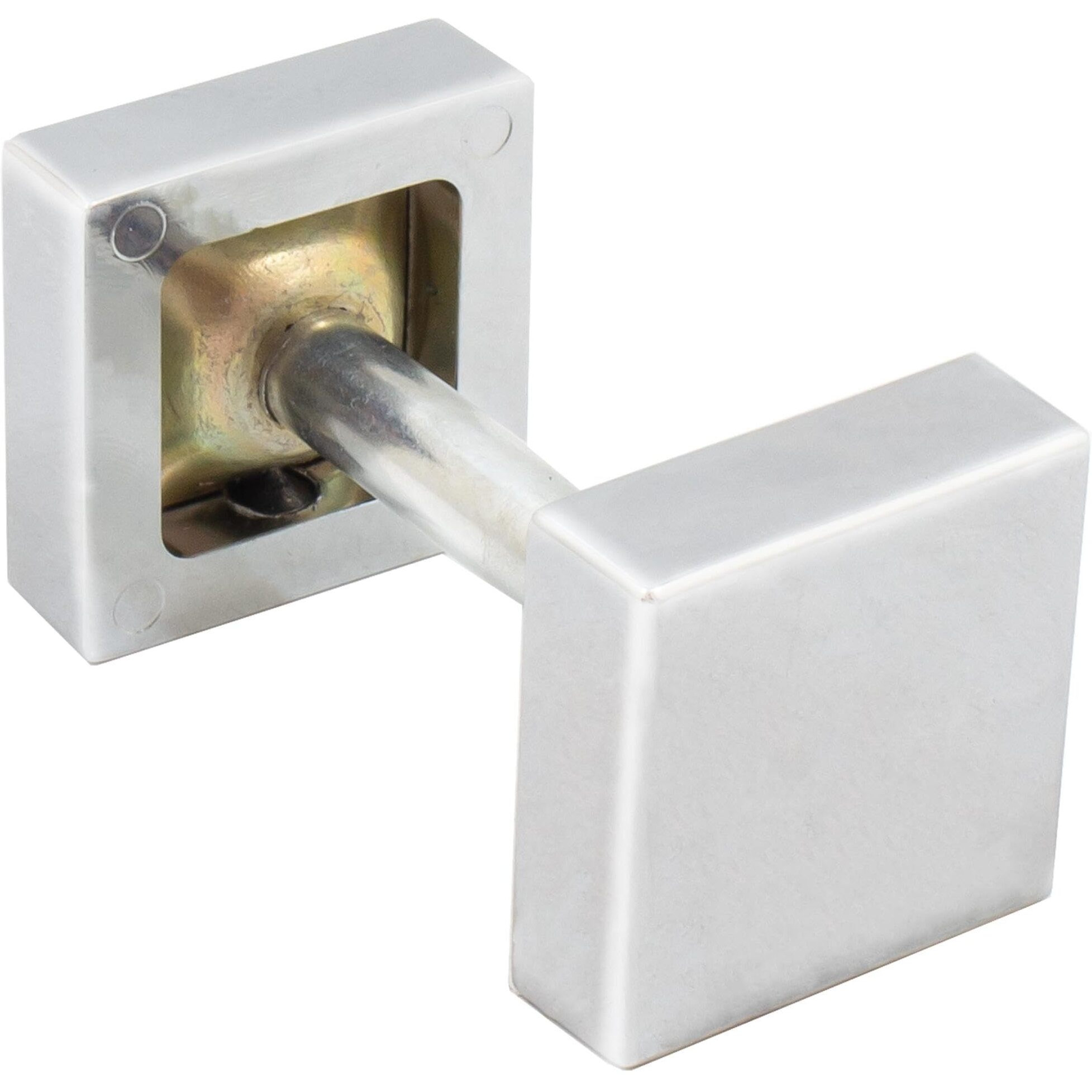 Square Handleset Hole Cover  1 Inch X 1 Inch  Fits Doors 1-3/8"" To 2-1/4"" Thick  Polished Chrome By Stone Harbor Hardware