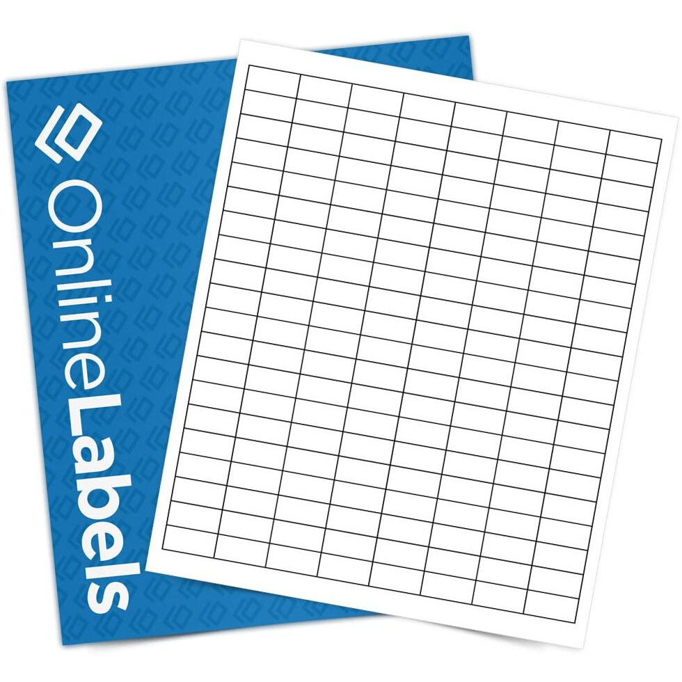 1 X 0.5 Extra Strength Barcode Labels - Pack Of 1 600 Labels  10 Sheets - Inkjet Or Laser Printer - Online Labels