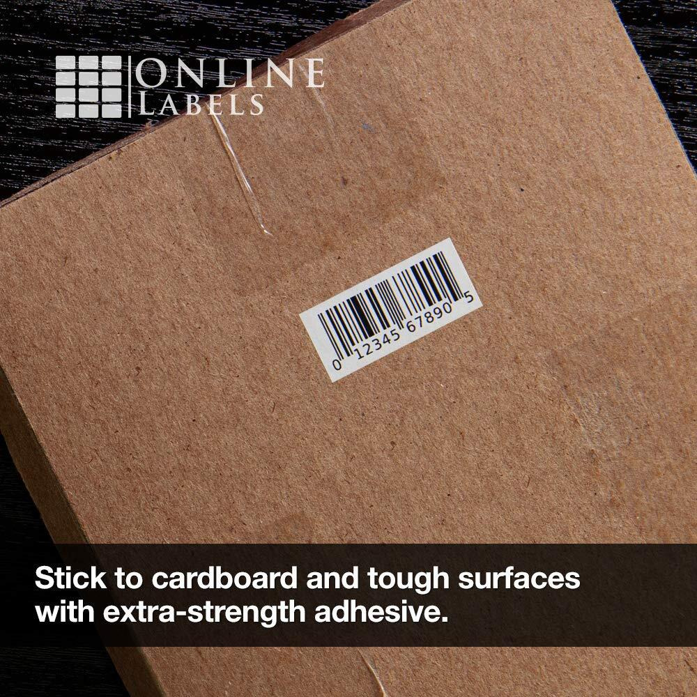 1 X 0.5 Extra Strength Barcode Labels - Pack Of 1 600 Labels  10 Sheets - Inkjet Or Laser Printer - Online Labels