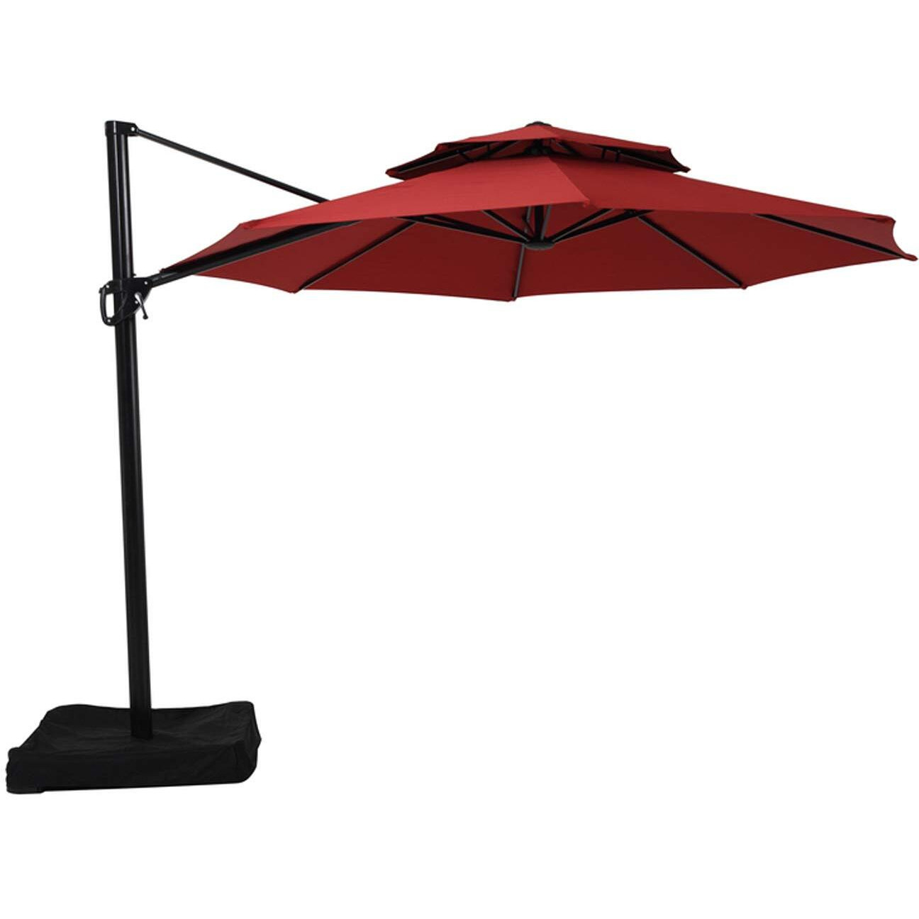 Garden Winds Replacement Canopy Top Cover For The Lowe's Offset Yjaf-819R Umbrella - Riplock 350 - Cinnabar