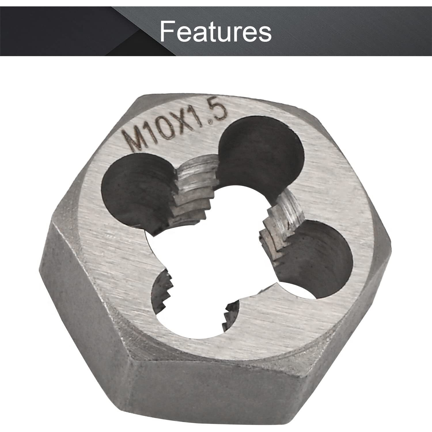 Utoolmart Hex Rethreading Die  M10 X 1.5 Pitch  Carbon Steel Thread Die  Hex Rethreading Die Machine Thread Die  Hexagon Taper Pipe Die