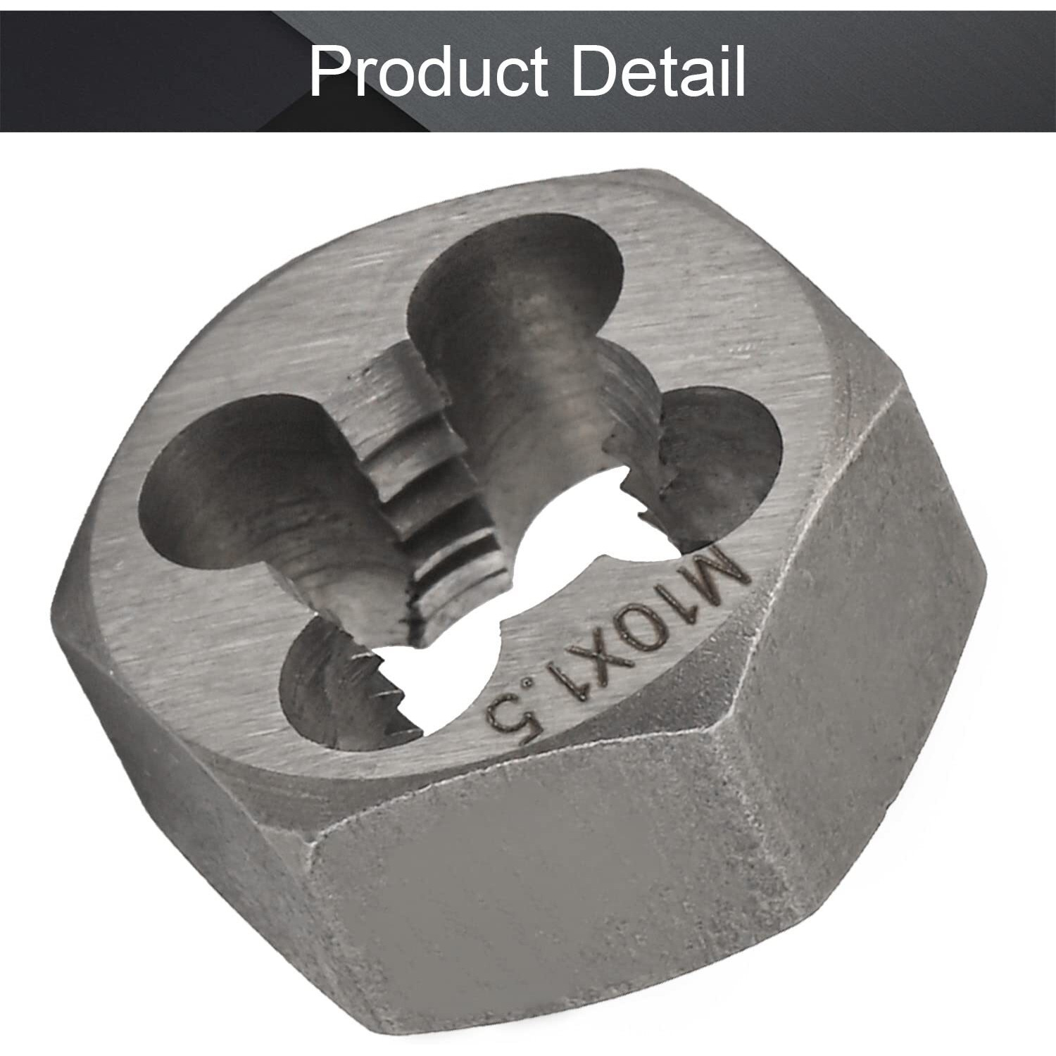 Utoolmart Hex Rethreading Die  M10 X 1.5 Pitch  Carbon Steel Thread Die  Hex Rethreading Die Machine Thread Die  Hexagon Taper Pipe Die