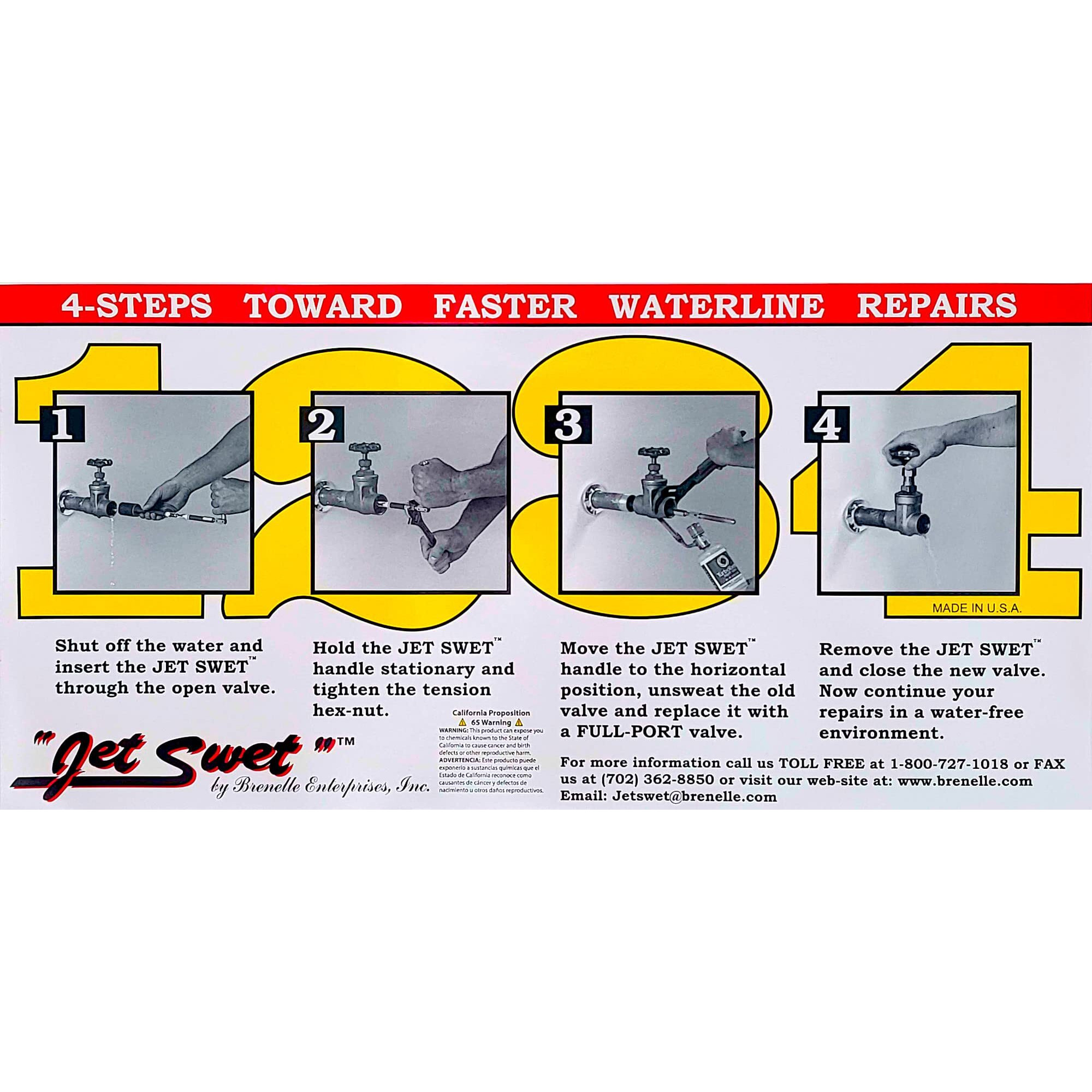 Jet Swet 6100 Kit - Sizes 1/2"" Through 2"" Jet Swets (6 Tools) With Pvc Heavy Duty Carrying Case  Pro Plumbing Plugs For Fast Water Line Repairs  Solder Without Fully Draining Water System