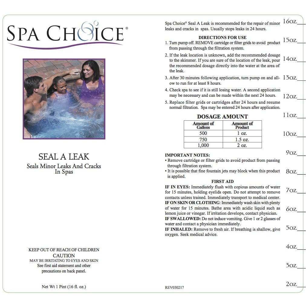 Spachoice 472-3-5071 Hot Tub Leak Sealer For Spa  1-Pint