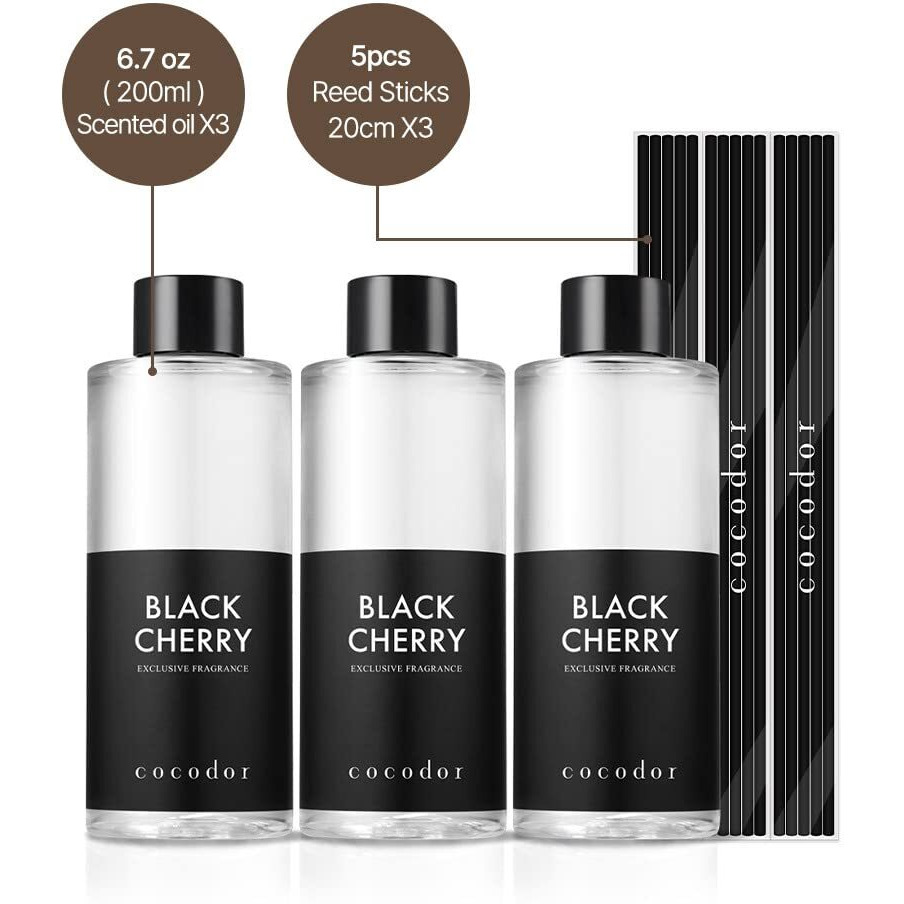 Cocodor Reed Diffuser Oil Refill/Lemon Eucalyptus/6.7Oz(200Ml)/3 Pack/Aroma Therapy  Home Fragrance  Scented Oils For Bathroom  Bedroom  Office Home DCor