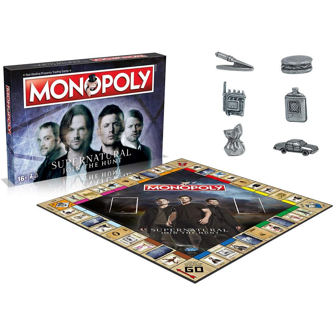 Winning Moves Supernatural Monopoly Board Game  Join The Winchester Brothers Sam And Dean  Advance To Vampire And Werewolf And Trade Your Way To Success  For Ages 16 And Up
