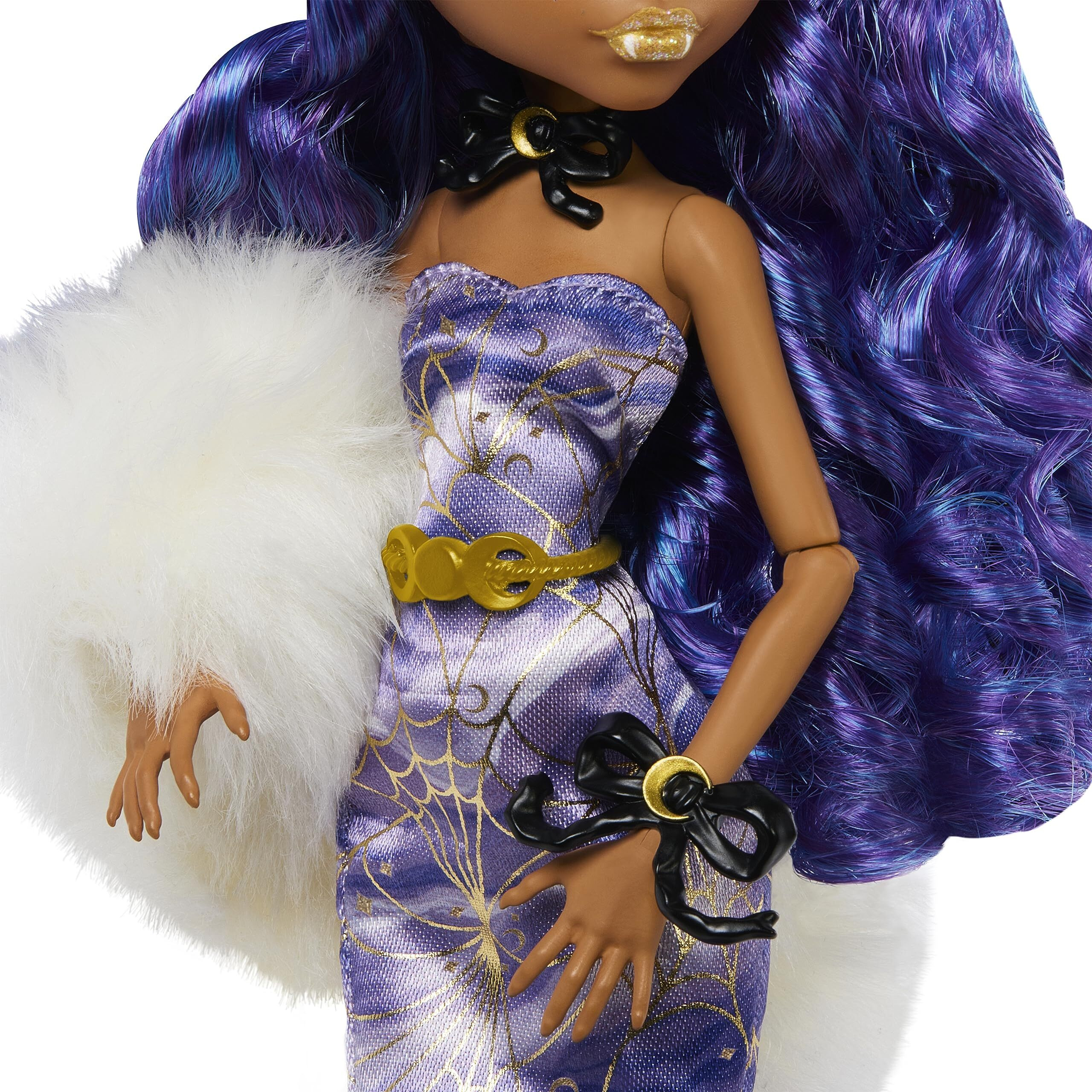 Monster High Howliday Winter Edition Doll  Clawdeen Wolf Collectible In Icy Lavender Gown With Furry Boa & Accessories