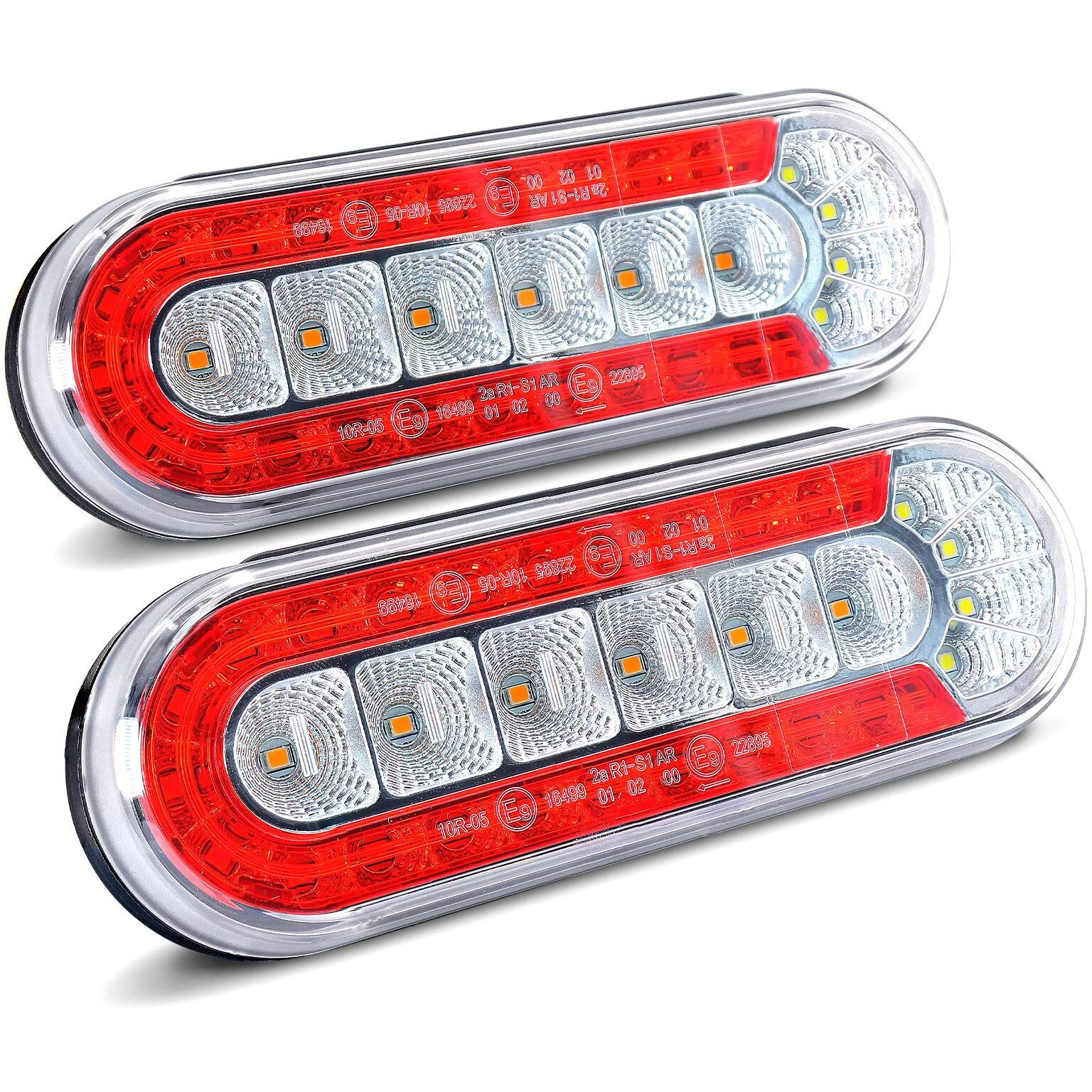 Agrieyes 6 Inch Oval Led Trailer Lights  Submersible Boat Trailer Light  With Brake  Turning Signal  Reverse Light  Backup Light  Dot Compliant