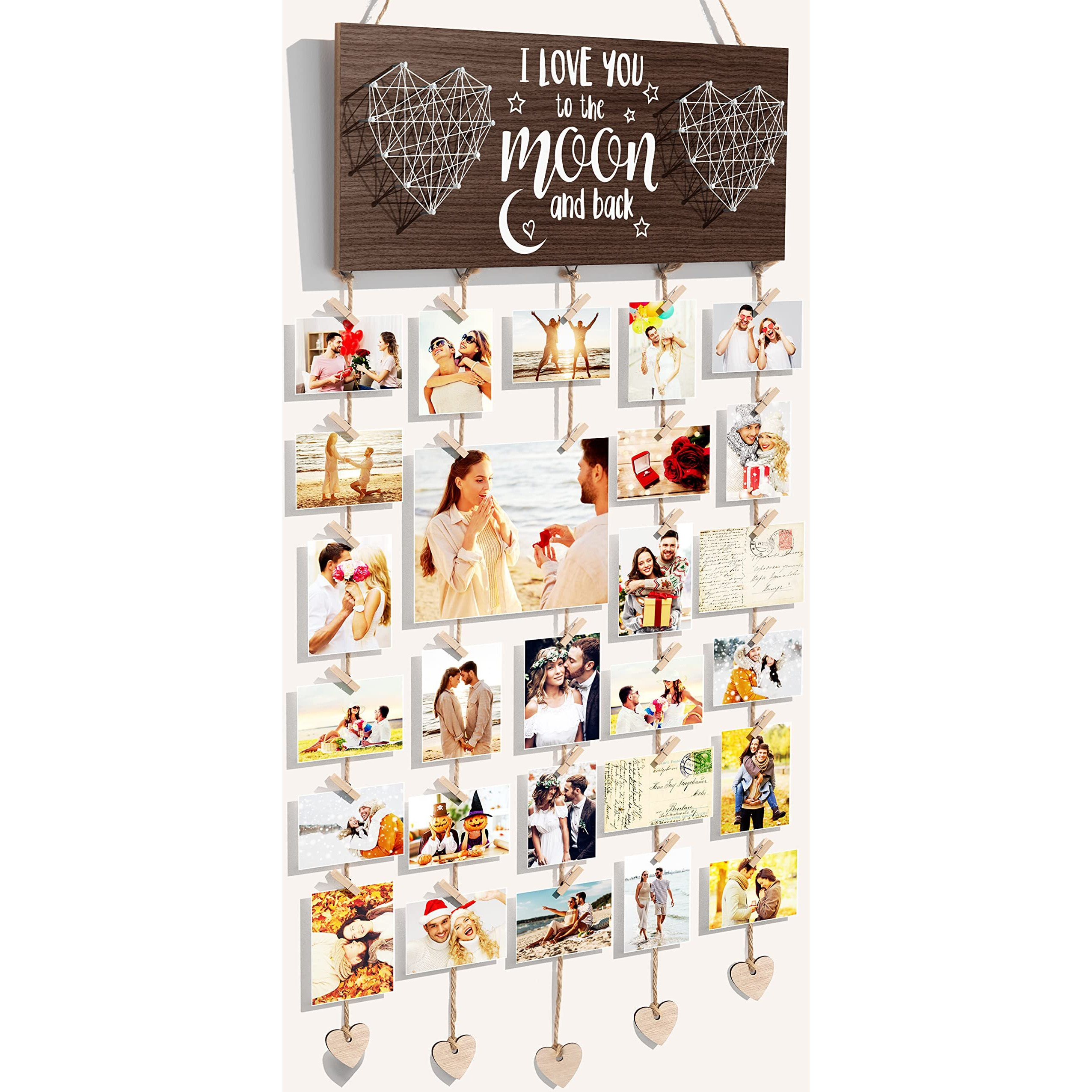 Birthday Gifts For Him Boyfriend  Anniversary Love Gifts For Her Girlfriend  Romantic Picture Frame Wedding Gifts For Couples Wife Husband  I Love You Gifts Hanging Photo Holder Mom Mothers Day Gifts