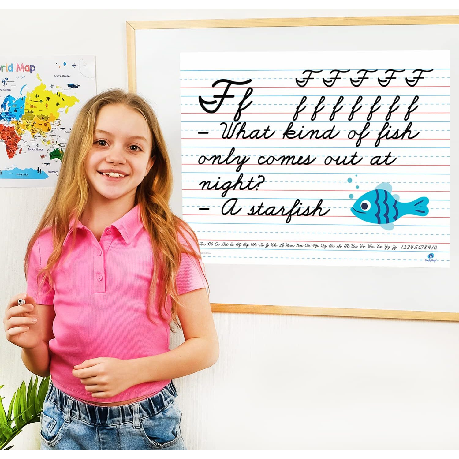 Jumbo Magnetic Handwriting Paper - Magnetic Lined Paper For Whiteboard  Dry Erase Notebook Paper  Notebook Paper Poster  Giant Magnetic Early Writing Page  Classroom Resources Simply Magic - 23'X 18'