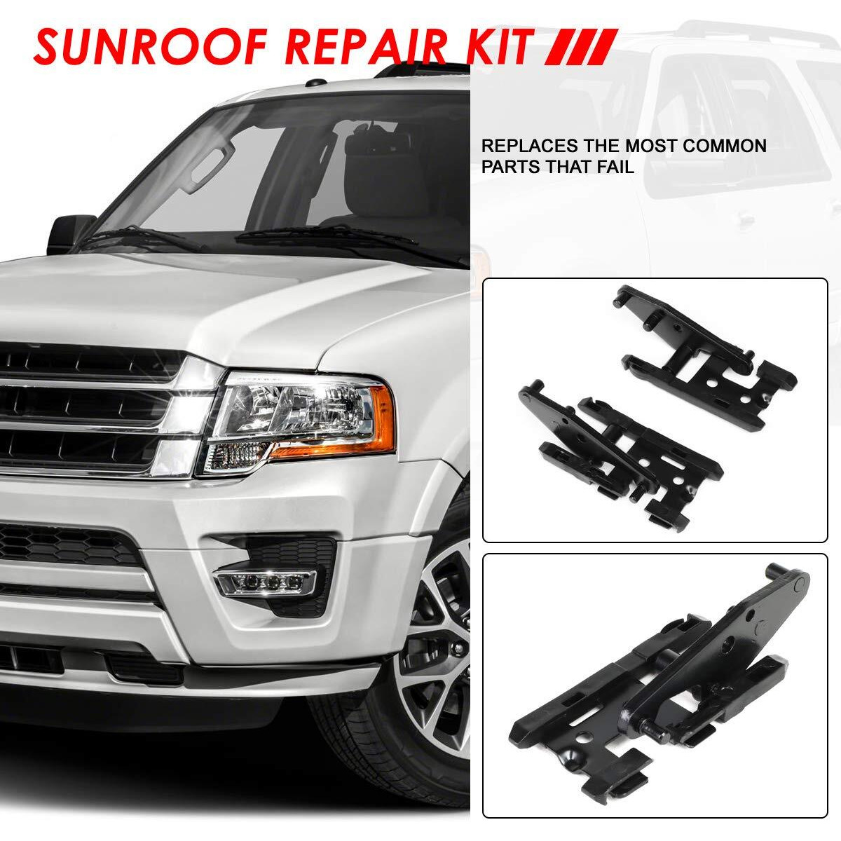 Auto Dynasty Sunroof Track Repair Kit Compatible With Ford F-150 F-250 F-350 F-450 Expedition Lincoln Navigator Mark Lt 00-17