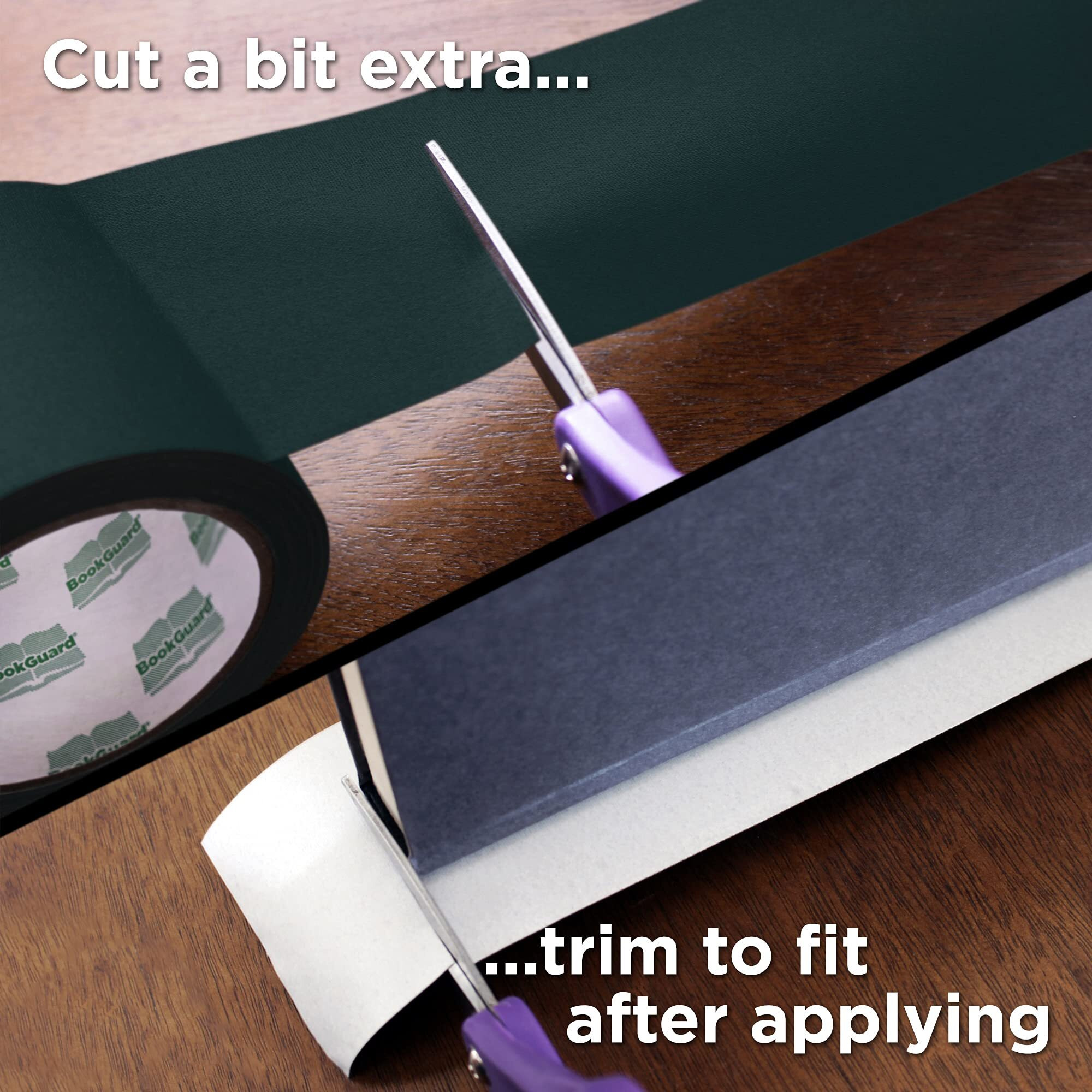 Bookguard 3 Inch Premium Bookbinding Repair Cloth Tape  15 Yard Roll  Forest Green