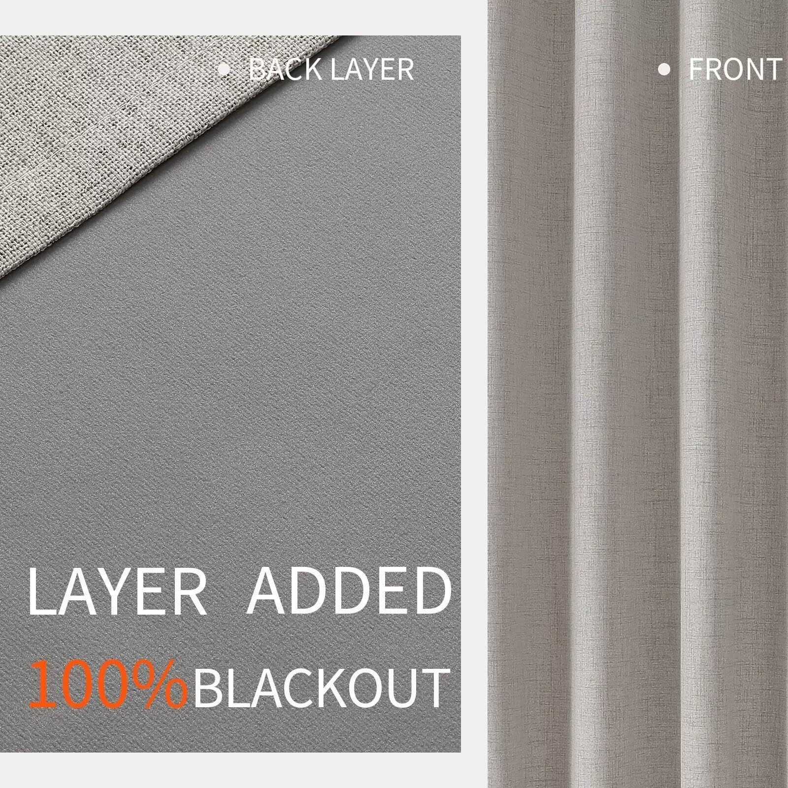 Joydeco Blackout Room Divider Curtains  Extra Wide Sliding Door Curtains Living Room Curtains  Greyish White 1 Panel 70X90 Inch Patio Door Curtains For Room Privacy