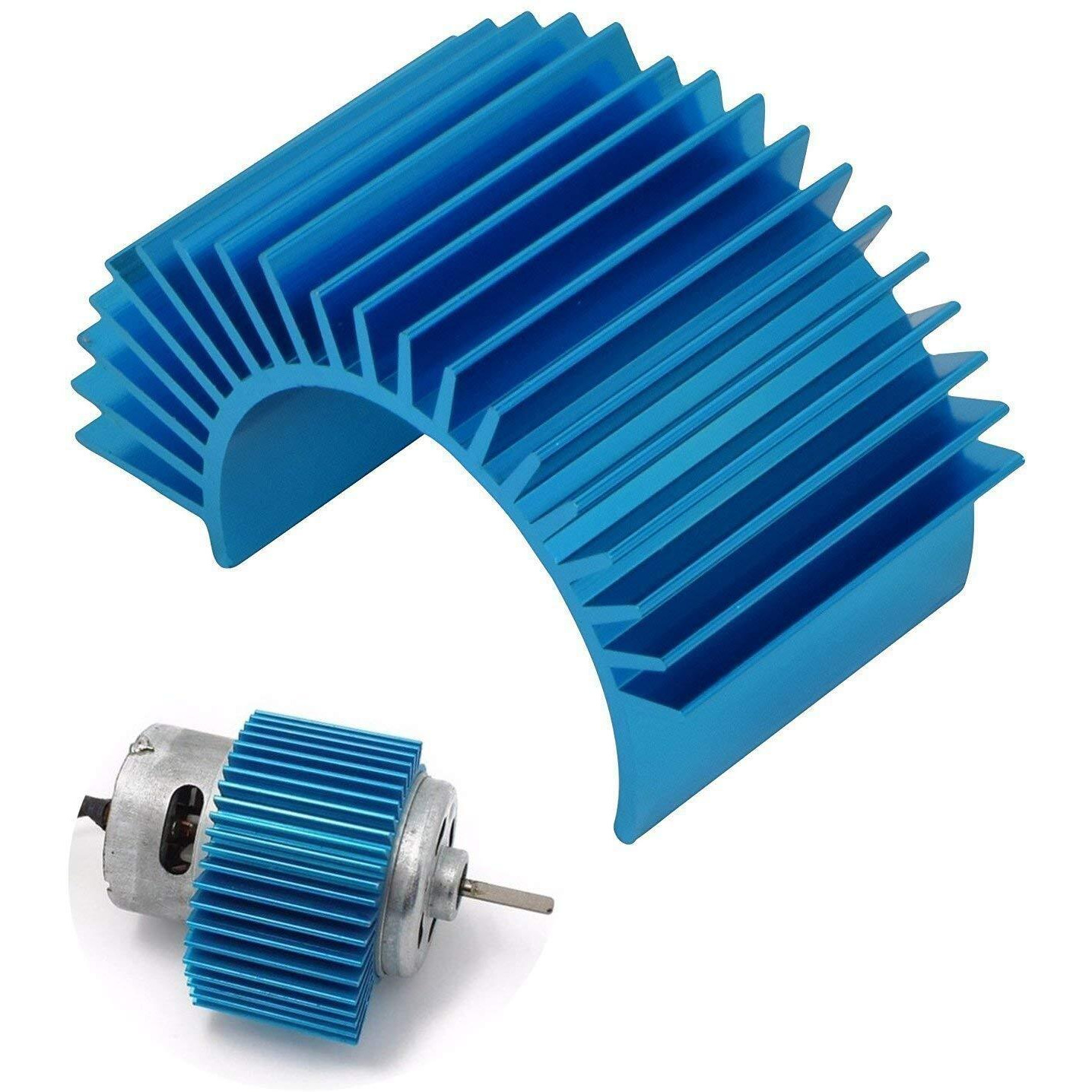 4 Pack Vgoohobby Aluminum Electric Engine Motor Heatsink Cooling Heat Sink Fins For 550 540 3650 Size Brushed Brushless Motors Rc Car Truck Blue