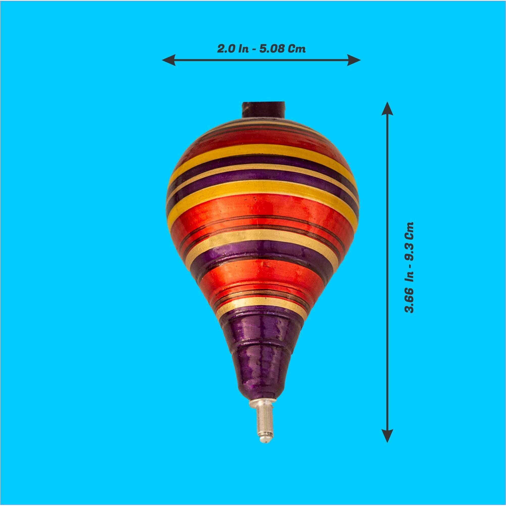 Spinning Top Trompo - 3-Pack Wood Carved Spinning Tops - Sturdy Steel Point For Enhanced Stability - Exquisite Craftsmanship - Ideal For Beginners And Intermediates - Trompos De Mexico De Madera