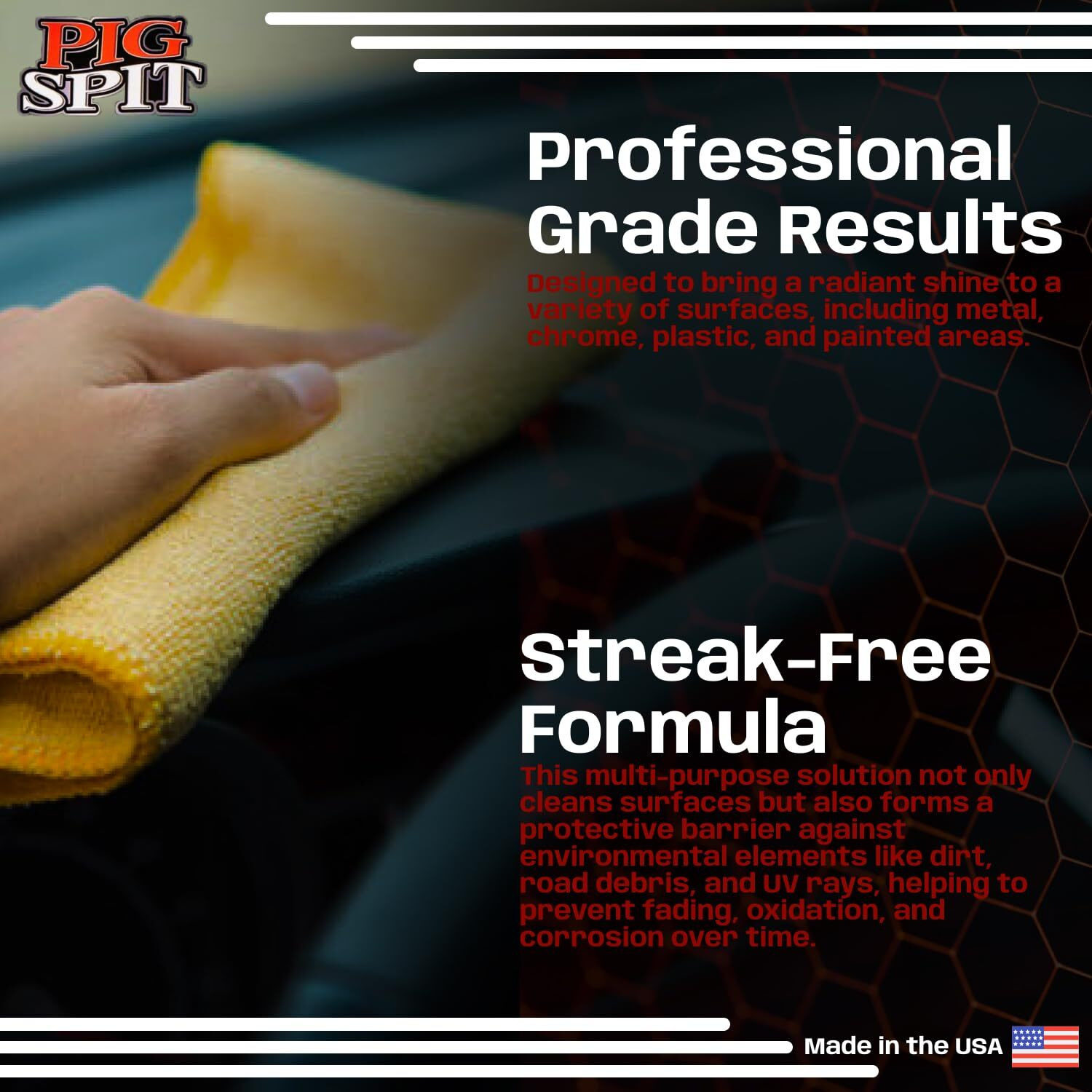 Pig Spit Original For Use On Motors  Transmissions  Vinyl And Black Plastic Trim Components And Tires | 9 Oz. | Single