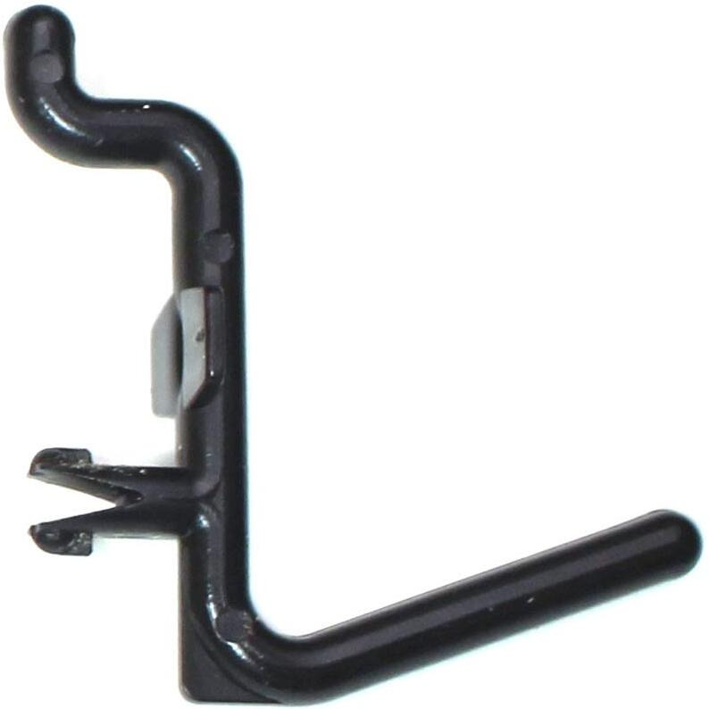 Jsp Manufacturing Plastic Black L Style Pegboard Hooks Garage Tool Storage Fits 1/4"" Pegboard Holes (Pegboard Not Included) (100)