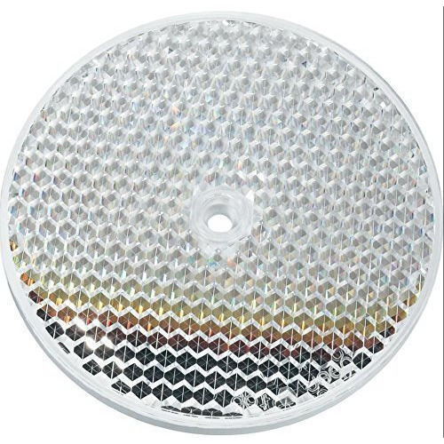 3.4 Round German Reflector | Silver Mirror | Flat | Plastic | For Use With Polorized Super Retro-Reflective |Photoelectric Sensors | Photo Beam Sensor | Very High Luminance Factor 6000 X