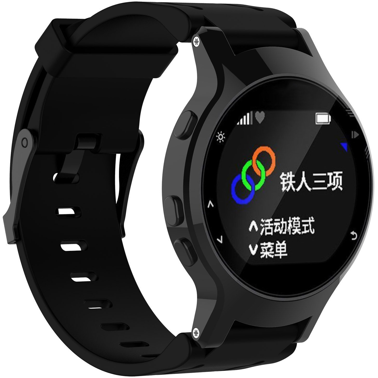 Zszcxd Band For Garmin Forerunner 225 Watch  Silicone Wristband Replacement Watch Band For Garmin Forerunner 225 (Black)