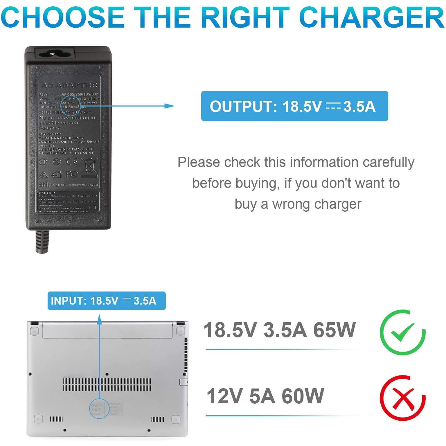 Ac Adapter Power Supply For Hp Probook 4430S 4440S 4510S 4520S 4530S 4535S 4540S 4545S 4730S 6560B 6570B 6555B 6475B 6470B 6460B  Compaq Presario Cq40 Cq50 Cq60 Cq61 Cq70  Hp Pavilion G6  Dv4 Dv7