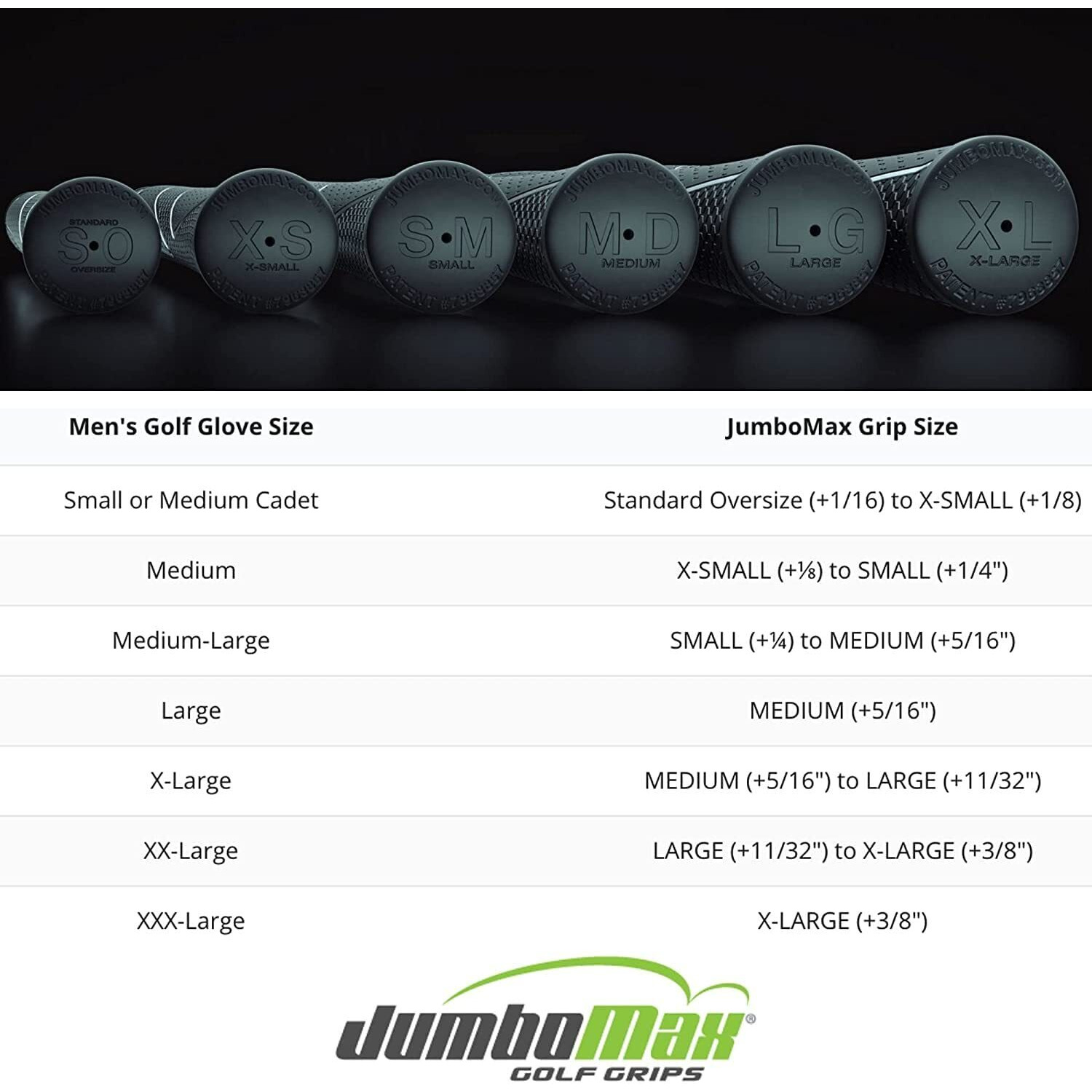 Jumbomax Jmx Ultralite Tapered Golf Grips - Set Of 1 Standard Jumbo (+1/8)