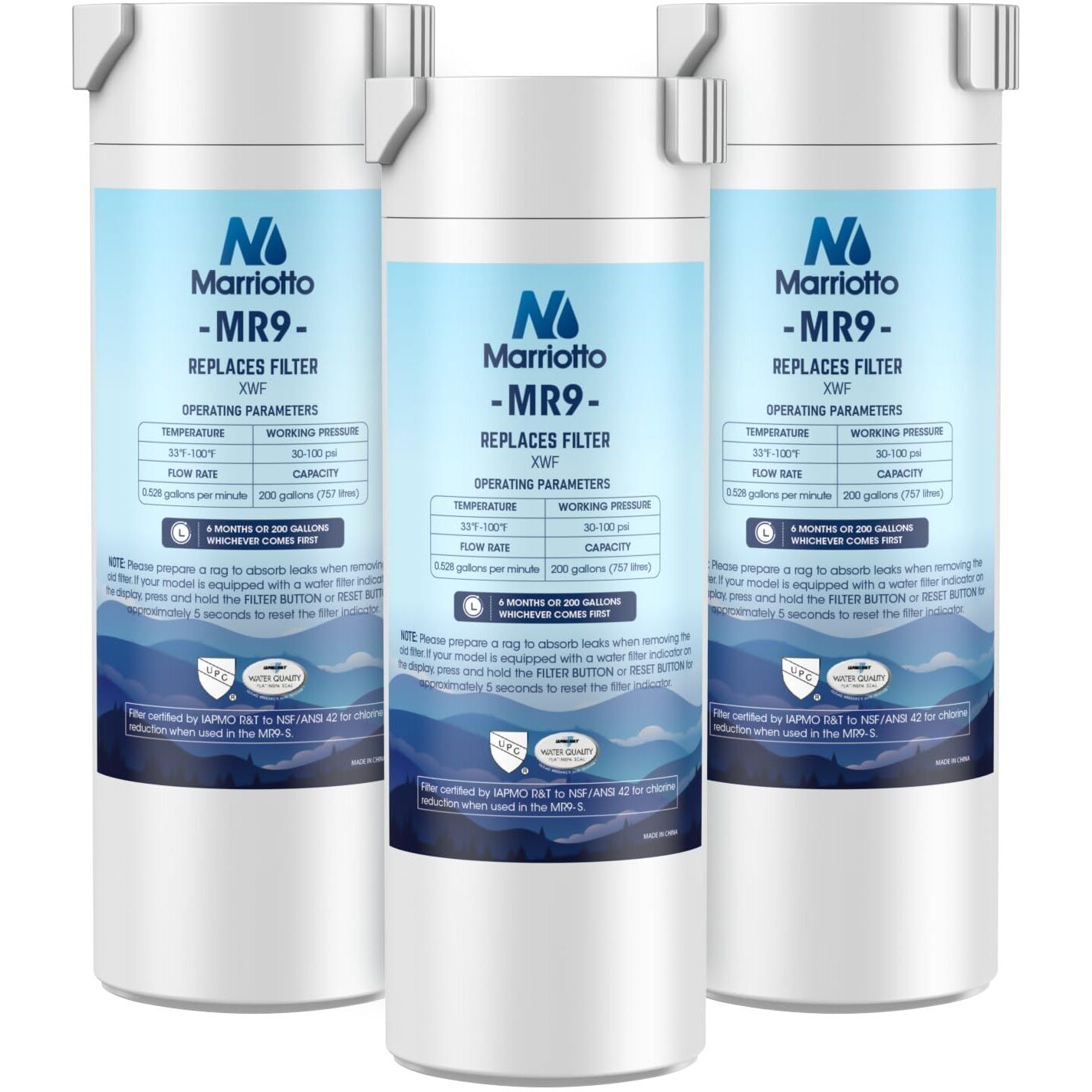 Marriotto Xwf Water Filter Replacement For Ge Xwf Refrigerator Water Filter  3 Pack (Not Xwfe)