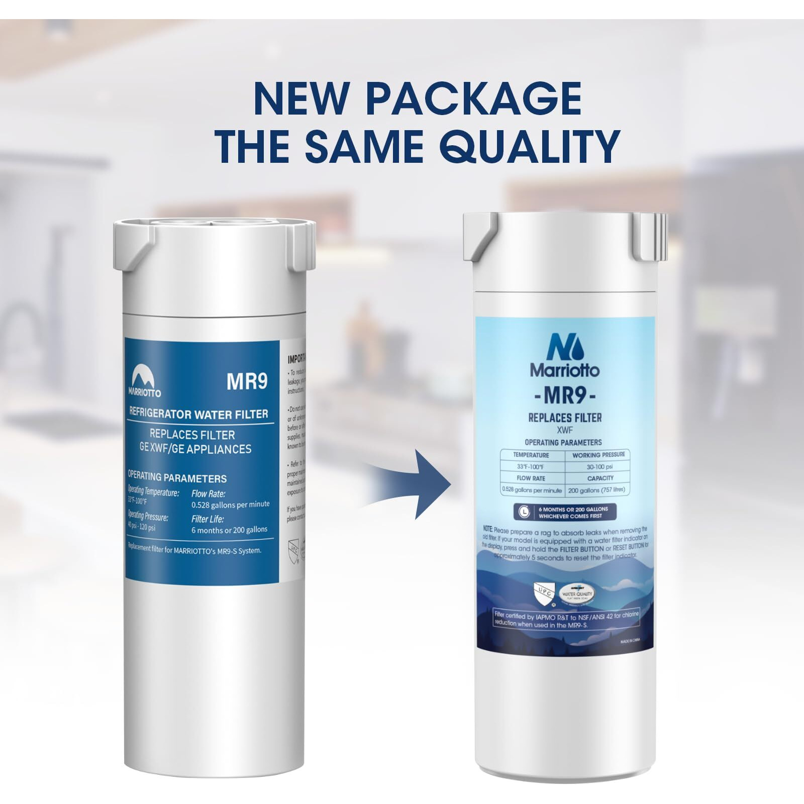 Marriotto Xwf Water Filter Replacement For Ge Xwf Refrigerator Water Filter  3 Pack (Not Xwfe)