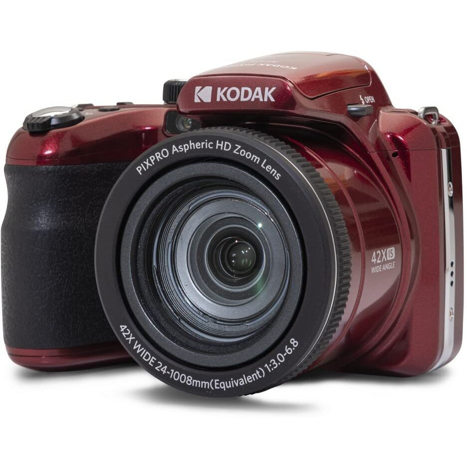 Kodak Pixpro Az425-Rd 20Mp Digital Camera 42X Optical Zoom 24Mm Wide Angle 1080P Full Hd Video Optical Image Stabilization Li-Ion Battery 3&quot&quot Lcd Vlogging Camera (Red)