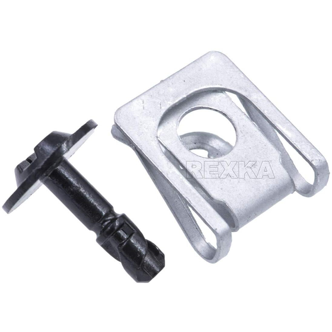Rexka 10 Sets Engine Splash Guard Belly Pan Fender Liner Screw U Nut For Bmw E46 X5 E70 X6 E71 Mini R50 R53 R56 R55 R57