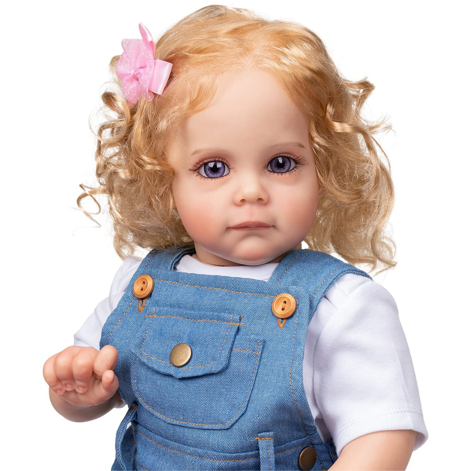 24"" Babyfere Reborn Baby Doll Clothes Denim Outfits For 22-24 Inch Newborn Reborn Girl Dolls Matching Clothes