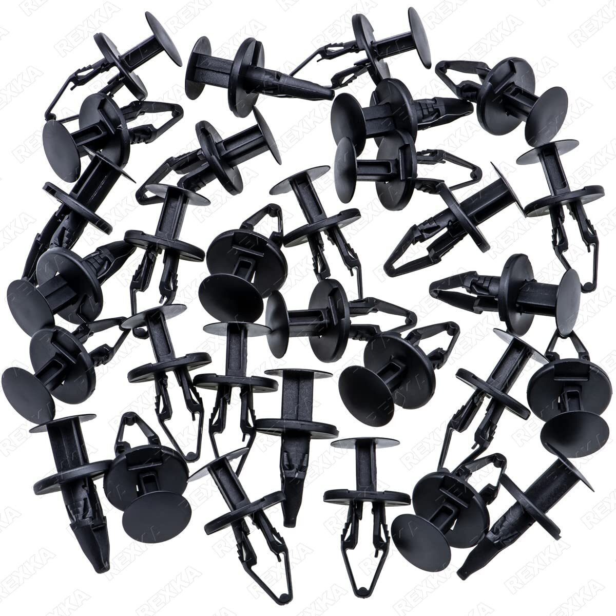 Rexka 30Pcs Cowl & Fender Liner Push-Type Retainer For Ford W712196-S300 Edge Escape F-150 Gm 11589293 Buick Century  Lacrosse Regal  Cadillac  Chevrolet Equinox  Hummer And Pontaic Torrent