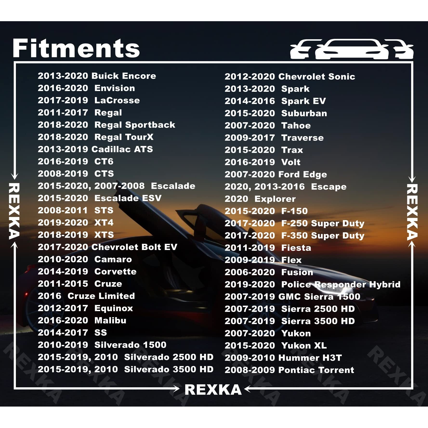 Rexka 30Pcs Cowl & Fender Liner Push-Type Retainer For Ford W712196-S300 Edge Escape F-150 Gm 11589293 Buick Century  Lacrosse Regal  Cadillac  Chevrolet Equinox  Hummer And Pontaic Torrent