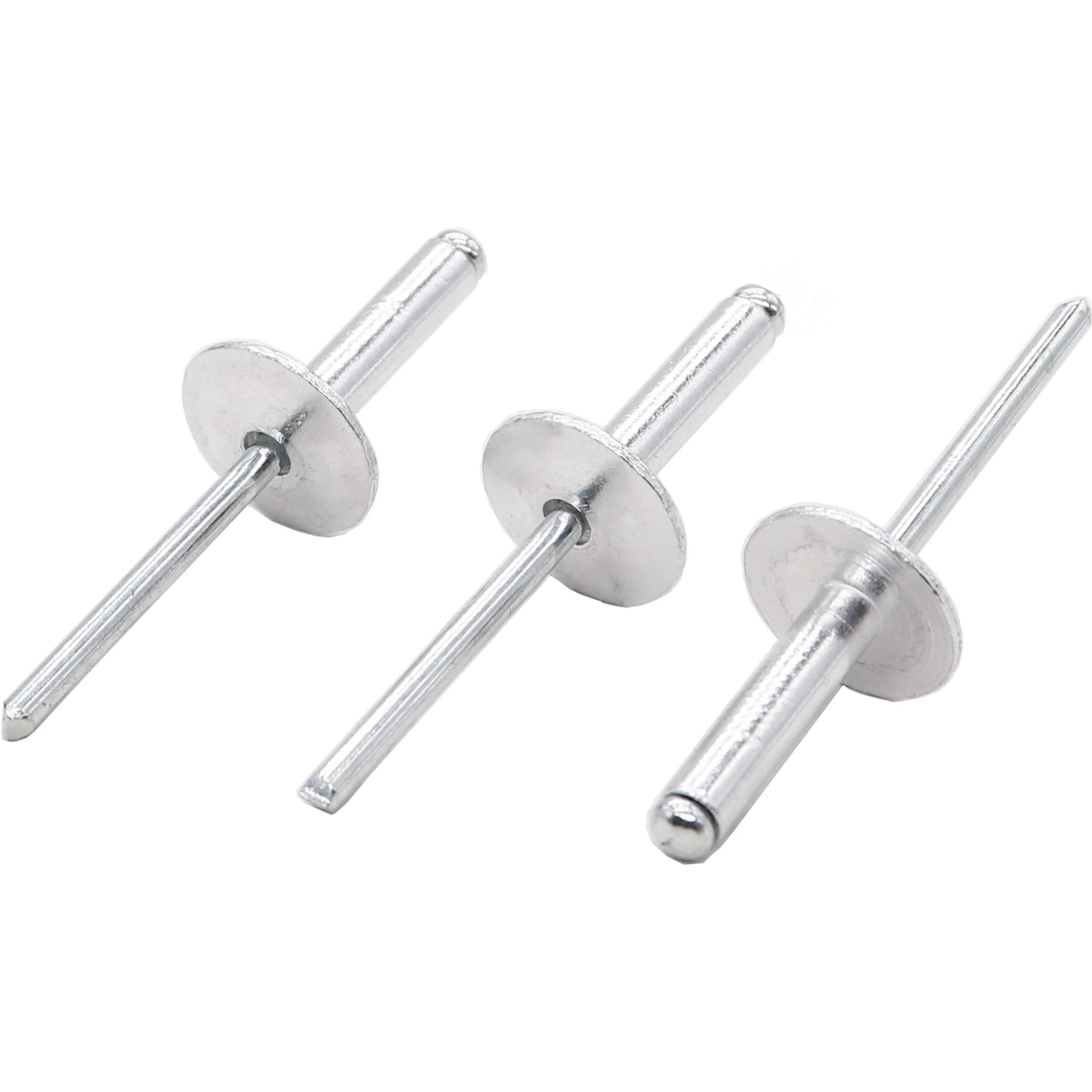 Binifimux 80Pcs Large Flange Blind Rivets  3/16"" X 1/2"" Aluminum Pop Rivets  Flange Diameter 5/8"" / 16Mm  Grip Thickness (4.8-8Mm)