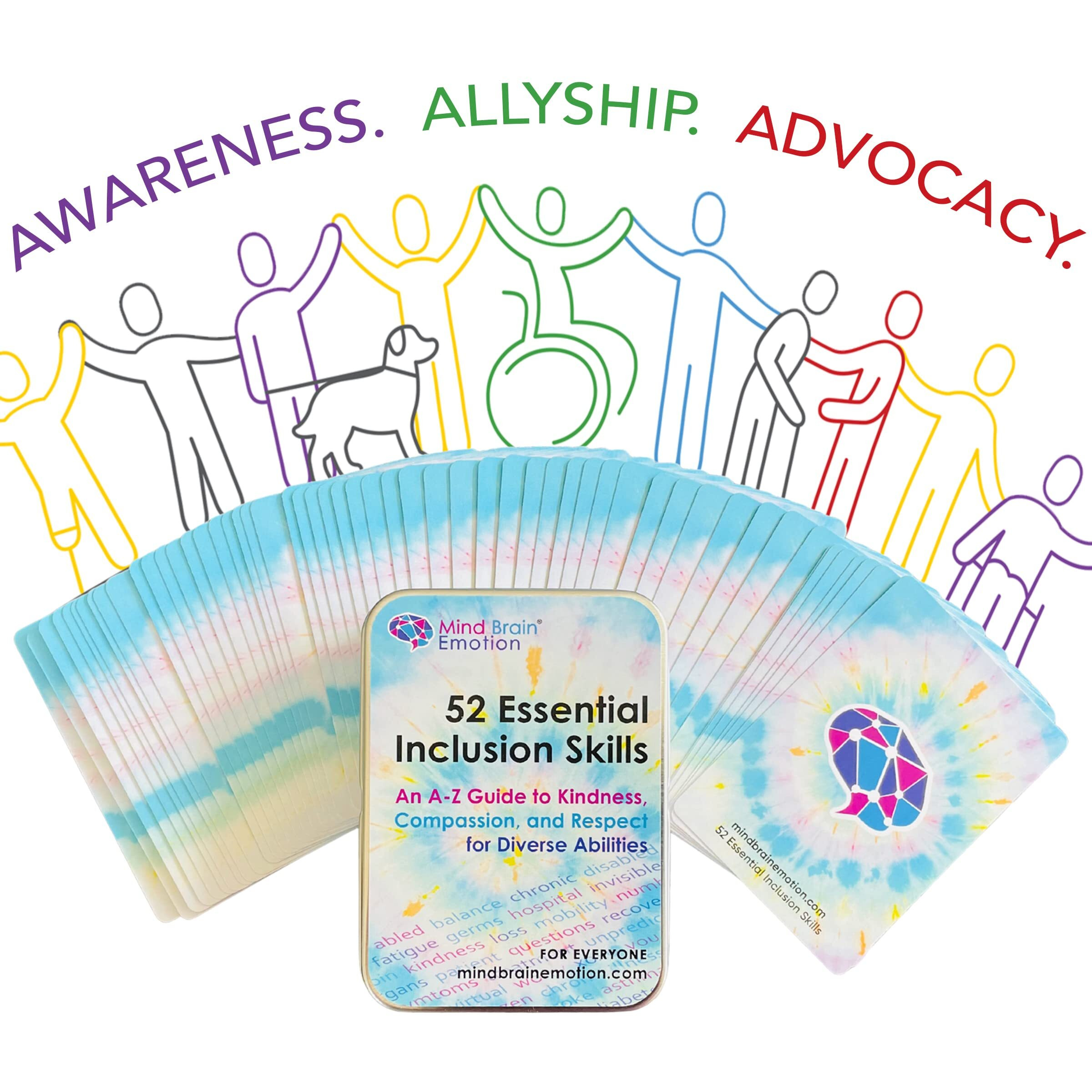 52 Essential Inclusion Skills - A To Z Guide To Kindness  Compassion  Respect For Diversity And Disabilities - Educational Cards By Harvard Educator And Health Advocate To Teach Kids Empathy