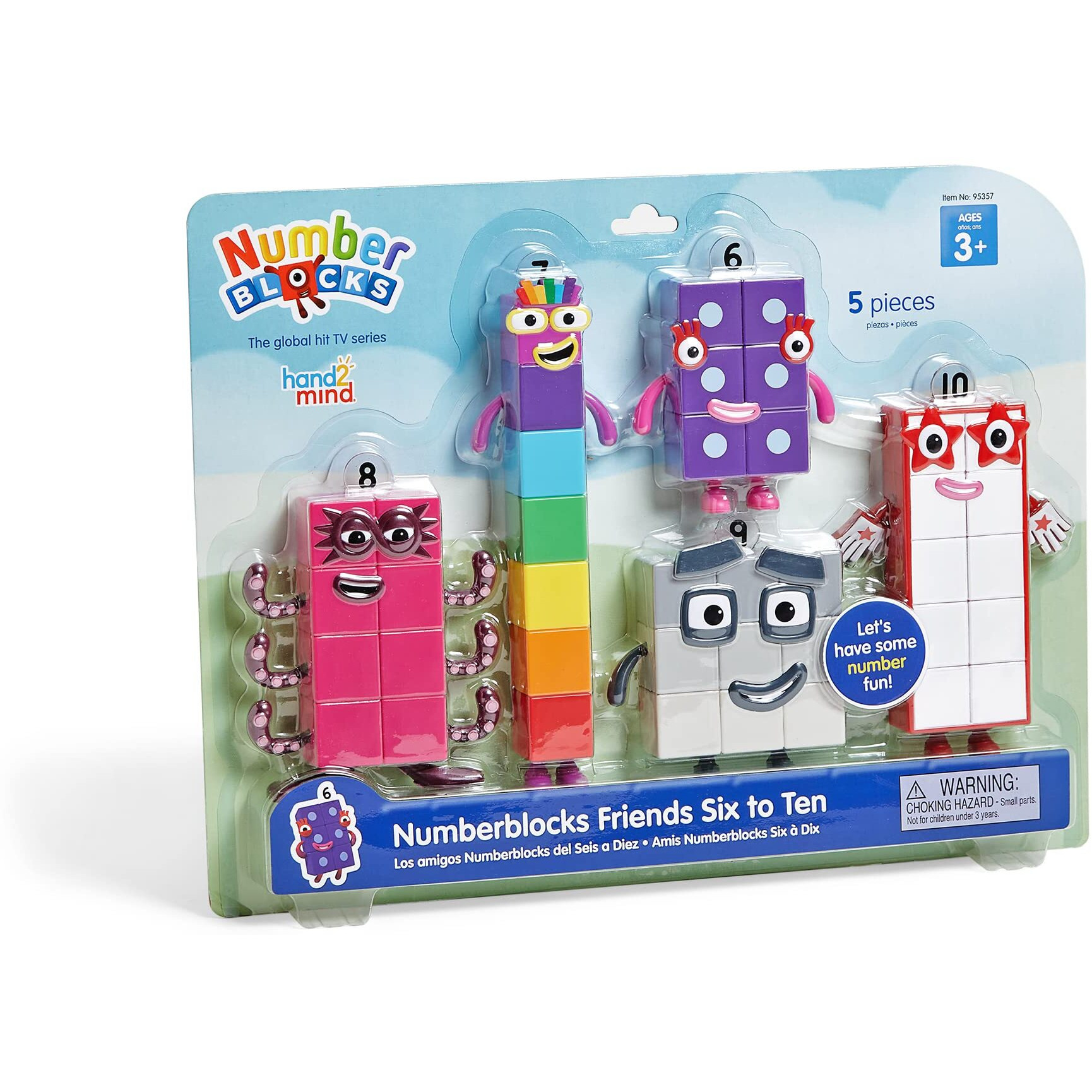 Hand2Mind Numberblocks Friends Six To Ten Figures  Cartoon Action Figure Set  Toy Figures  Play Figure Playsets  Small Figurines For Kids  Number Toys  Math Toys For Kids 3-5  Birthday Gifts For Kids