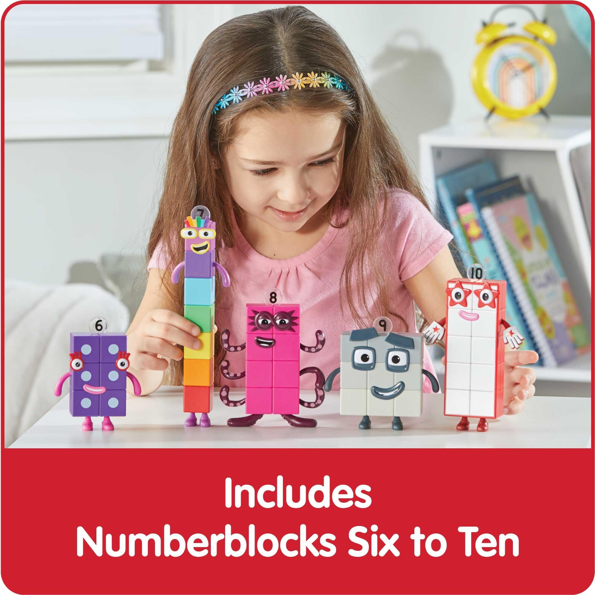 Hand2Mind Numberblocks Friends Six To Ten Figures  Cartoon Action Figure Set  Toy Figures  Play Figure Playsets  Small Figurines For Kids  Number Toys  Math Toys For Kids 3-5  Birthday Gifts For Kids