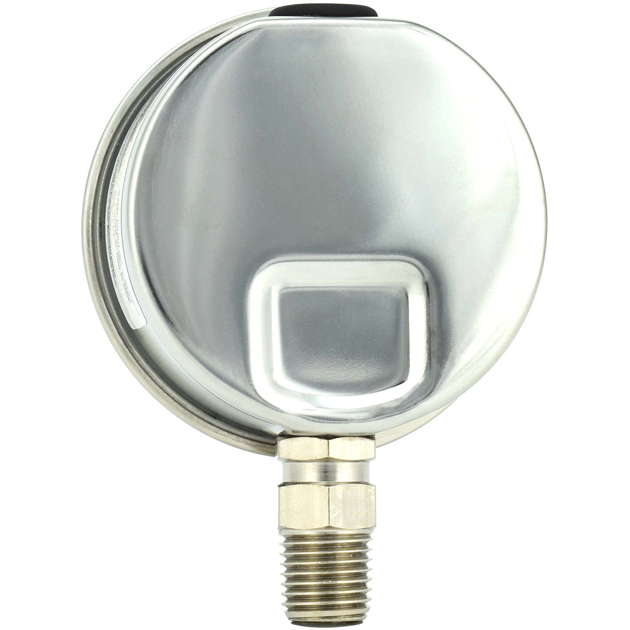 Carbo Instruments Stainless Steel Pressure Gauge Dual Display (-30 Hg - 0-160 Psi/Kpa) - 2 1-2"" Glycerine Liquid Filled Water Air Oil Gas Gauge With Polycarbonate Lens - Compound Vacuum - 1/4"" Npt