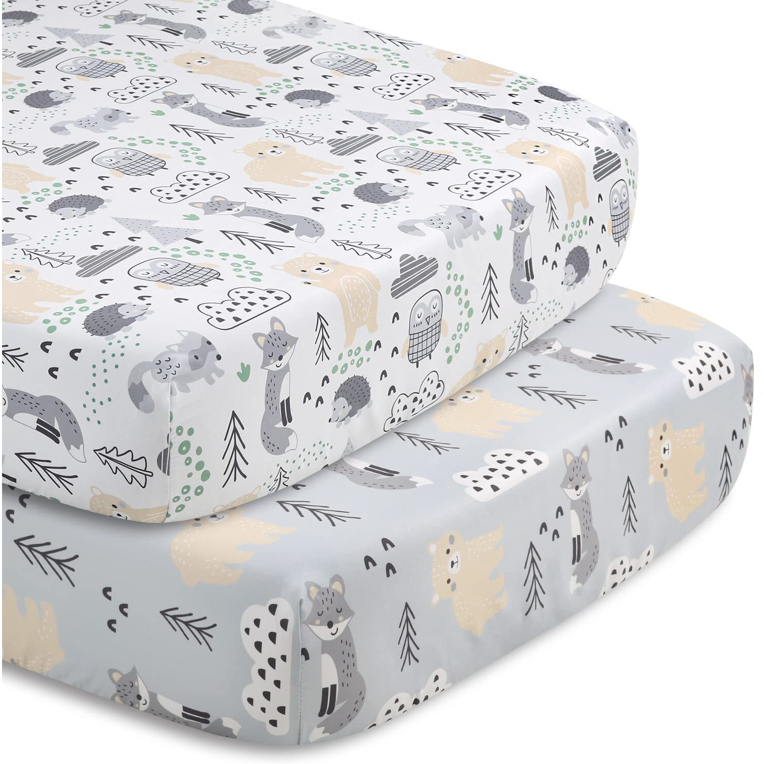 The Peanutshell Woodland Crib Bedding Set  5 Pieces  Forest Creatures