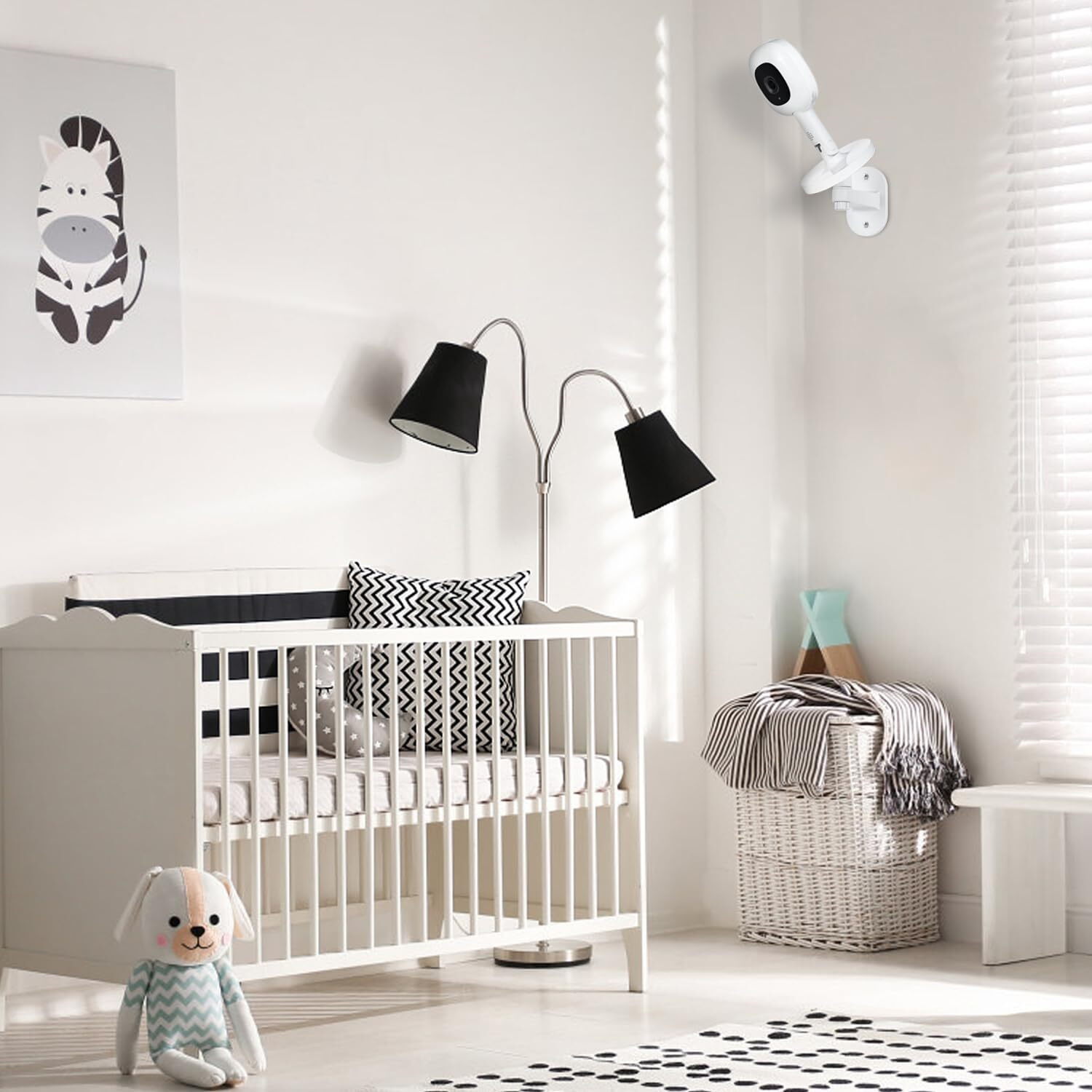 Adjustable Baby Monitor Wall Mount Compatible With Nanit Pro Smart Baby Monitor & Flex Stand  Baby Camera Wall Mount With Perfect View Angle And Easy To Install