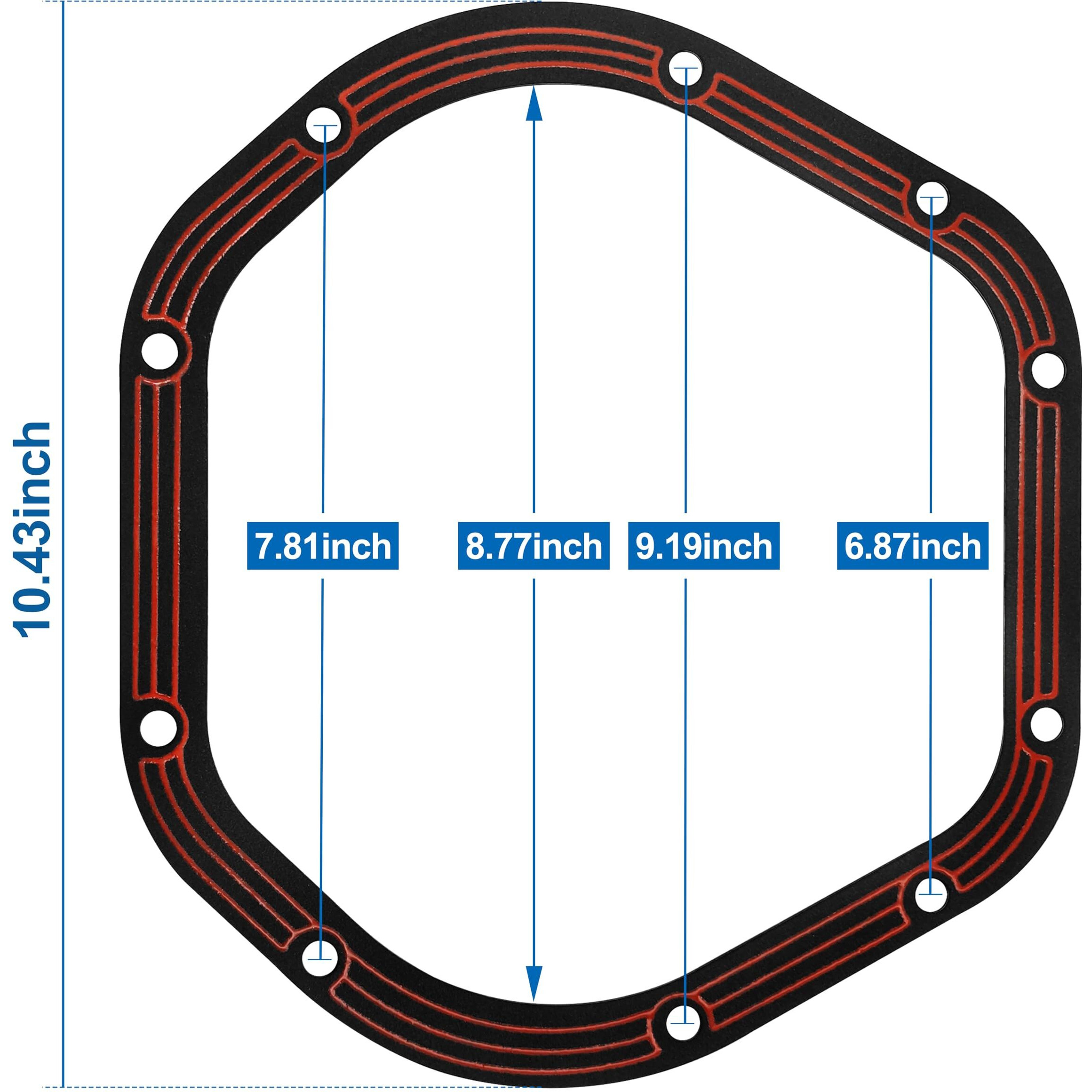 Llr-D044 Differential Cover Gasket Replacement For Dana 44 Axles Drivetrain Sealing