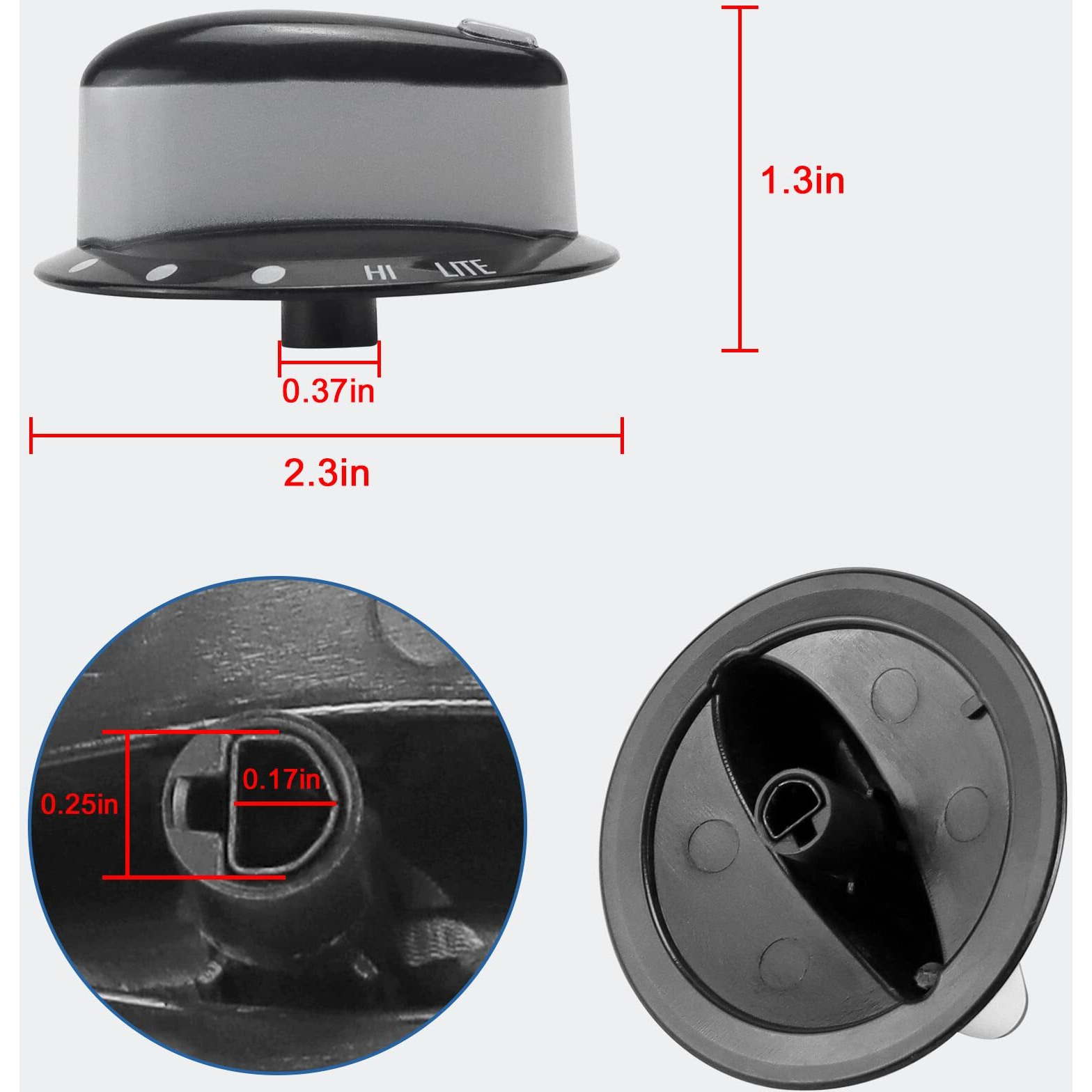 Ami Parts 4 Pack 74011287 Gas Range Burner Knob Black Compatible With Maytag Gas Stove Knobs Ap4100044  Ps2088607  74011287(4 Pack)