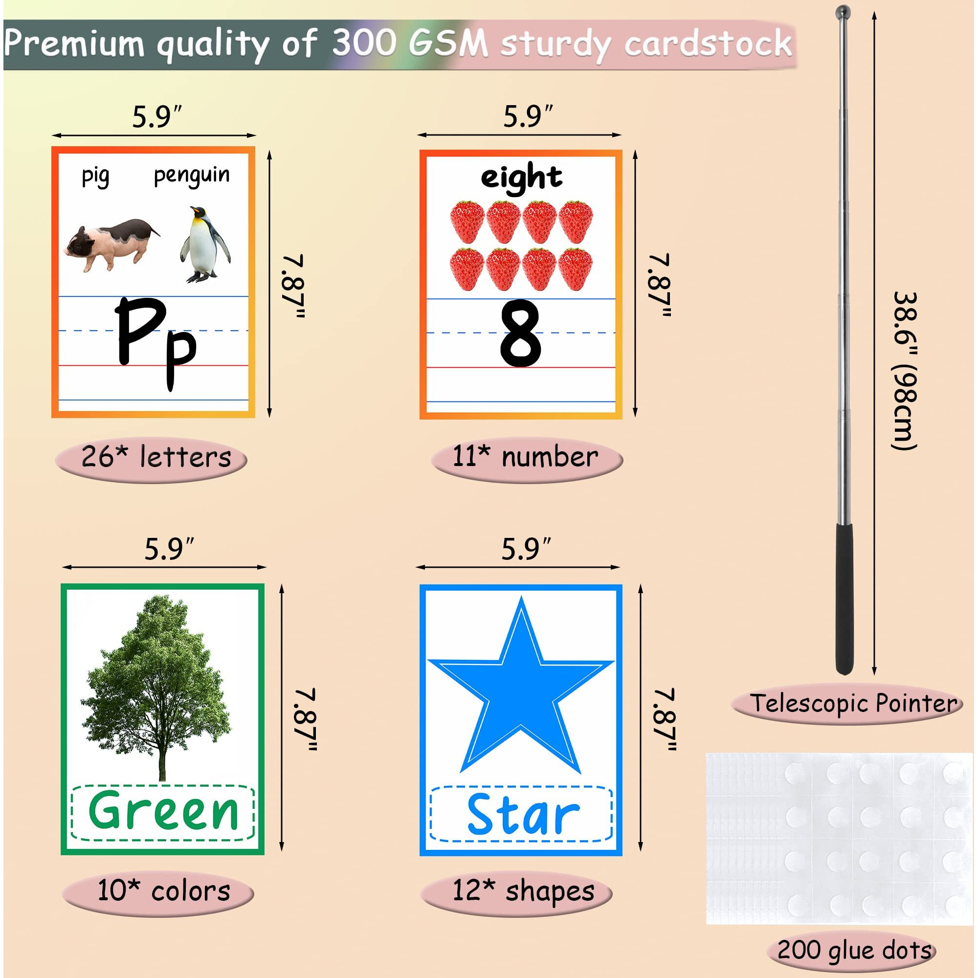 59 Pieces Alphabet Bulletin Board Set  Manuscript Abc Number Line Shapes Colors Cards  Early Learning Posters For Kindergarten Preschool Homeschool Classroom Wall Decorations