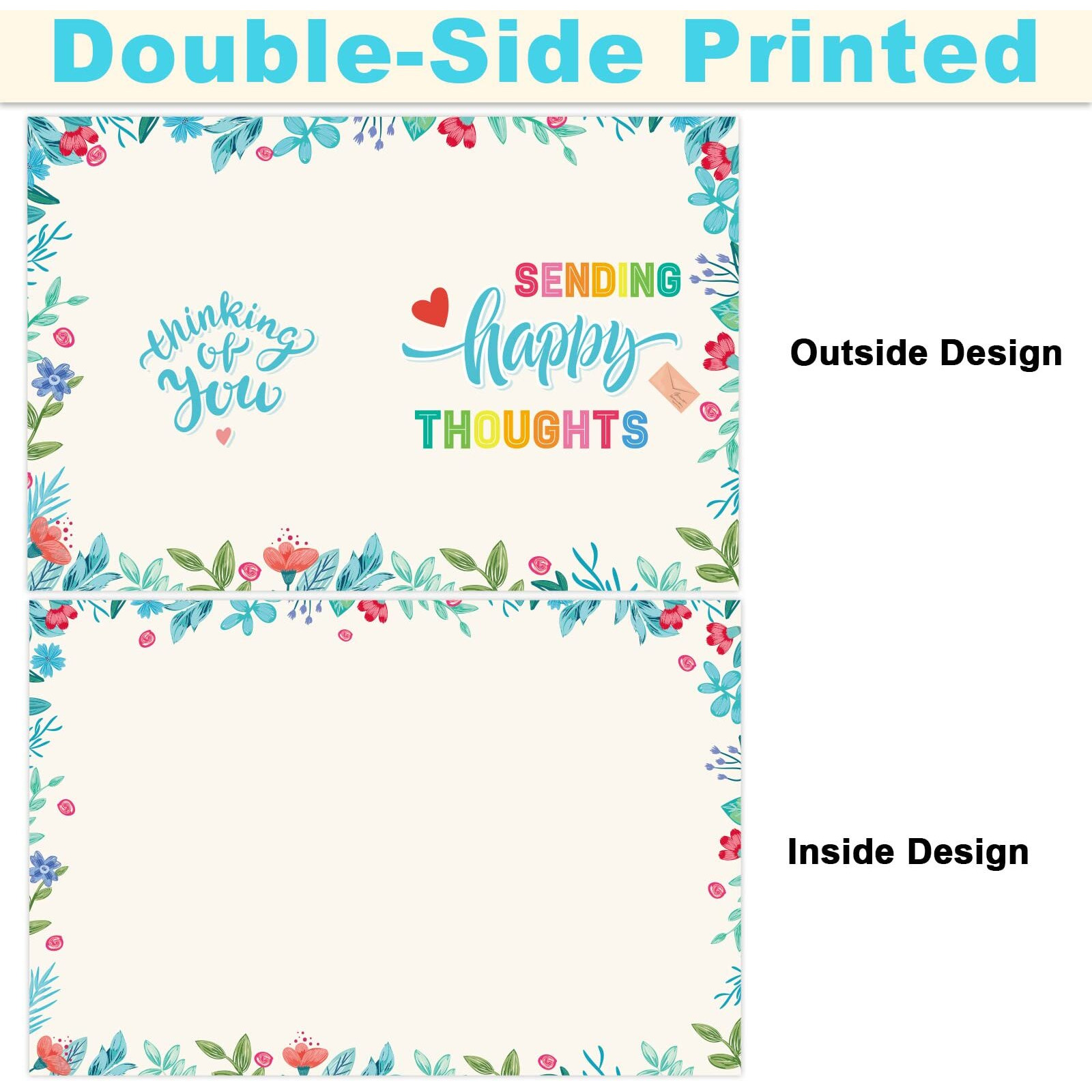 Jumbo Thinking Of You Greeting Card With Envelope A Big Huge Miss You Giant Card Gift For Boys Girls Large 14 X 22 Inch