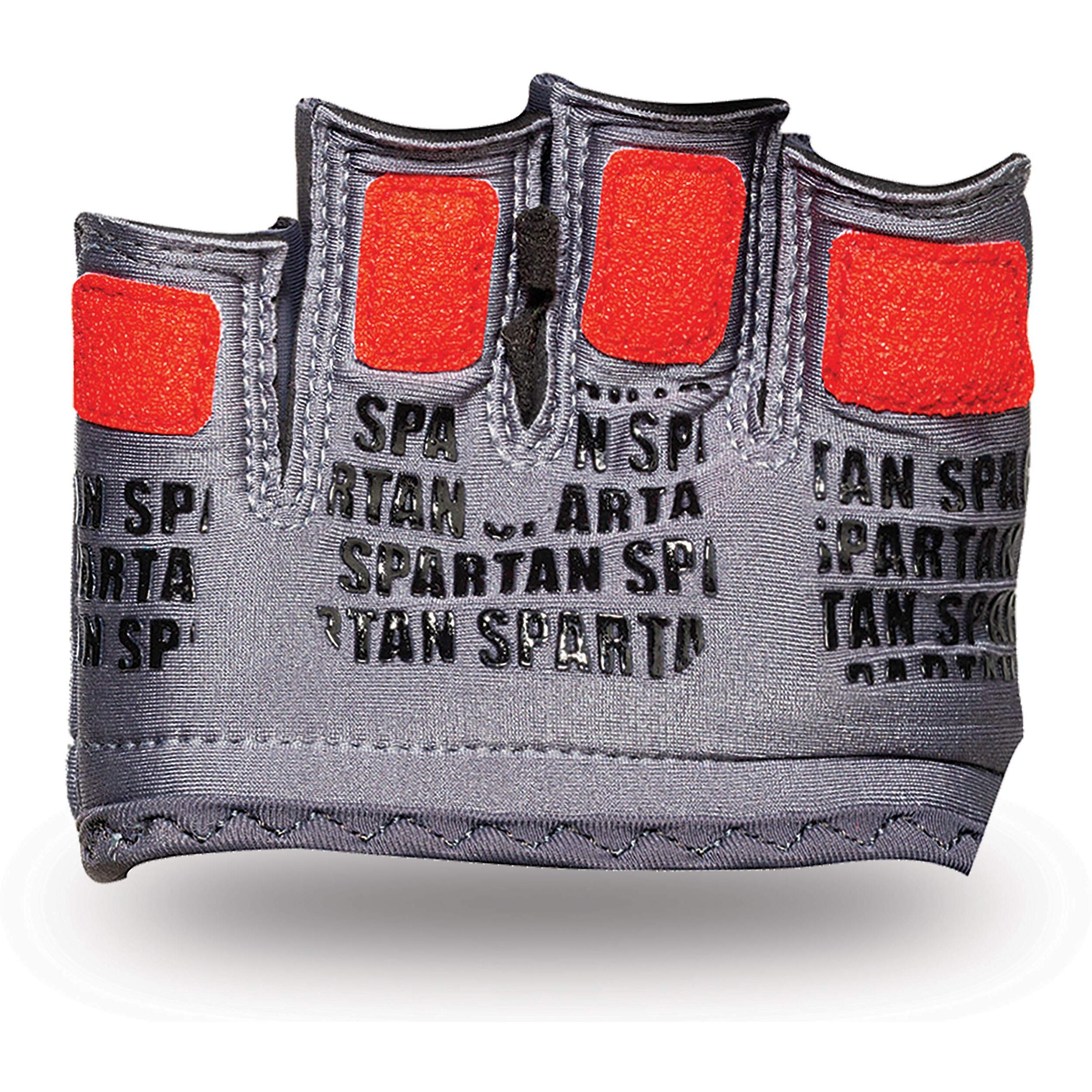 Franklin Sports Spartan Race Minimalist Traditional Ocr Glove Pair  Grey/Red - Adult X-Small