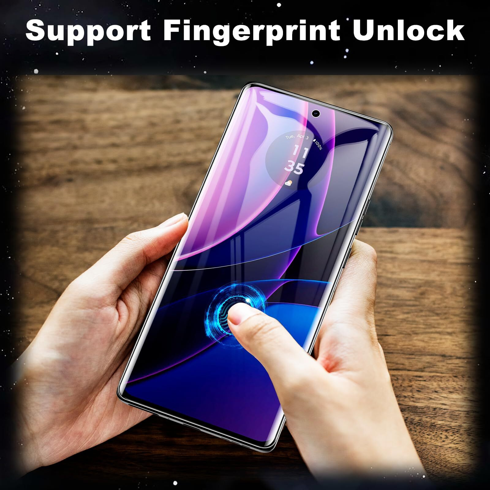 Lywhl 3 Pack For Motorola Edge 2023 Screen Protector Tpu [Not Glass] [Support Fingerprint Unlock] Bubble Free  Touch Sensitive  3D Curved Max Coverage For Motorola Edge 2023