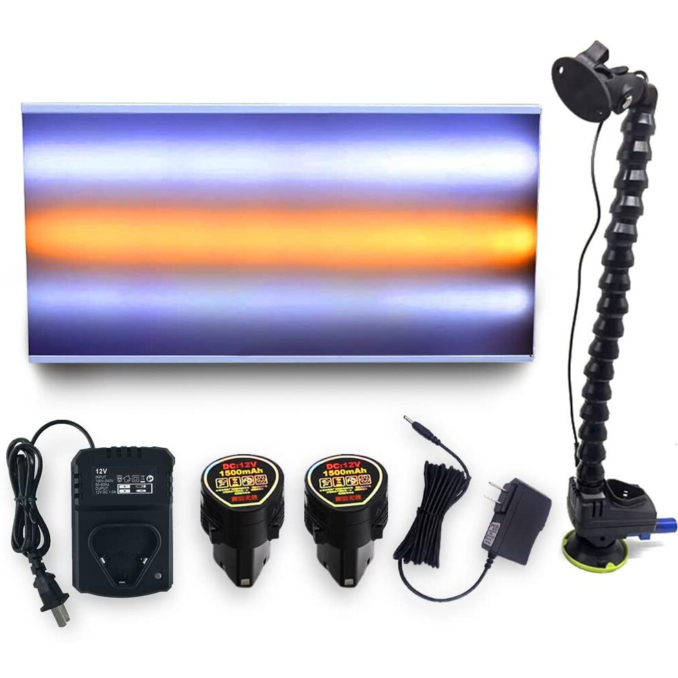 Wagx Upgrade Pdr Light  Paintless Dent Repair Tool  Automobiles Body Dent Reflector Line Board With 6 Strong Light Led Testing Light  Lithium Battery - For Car Body Dent Removal